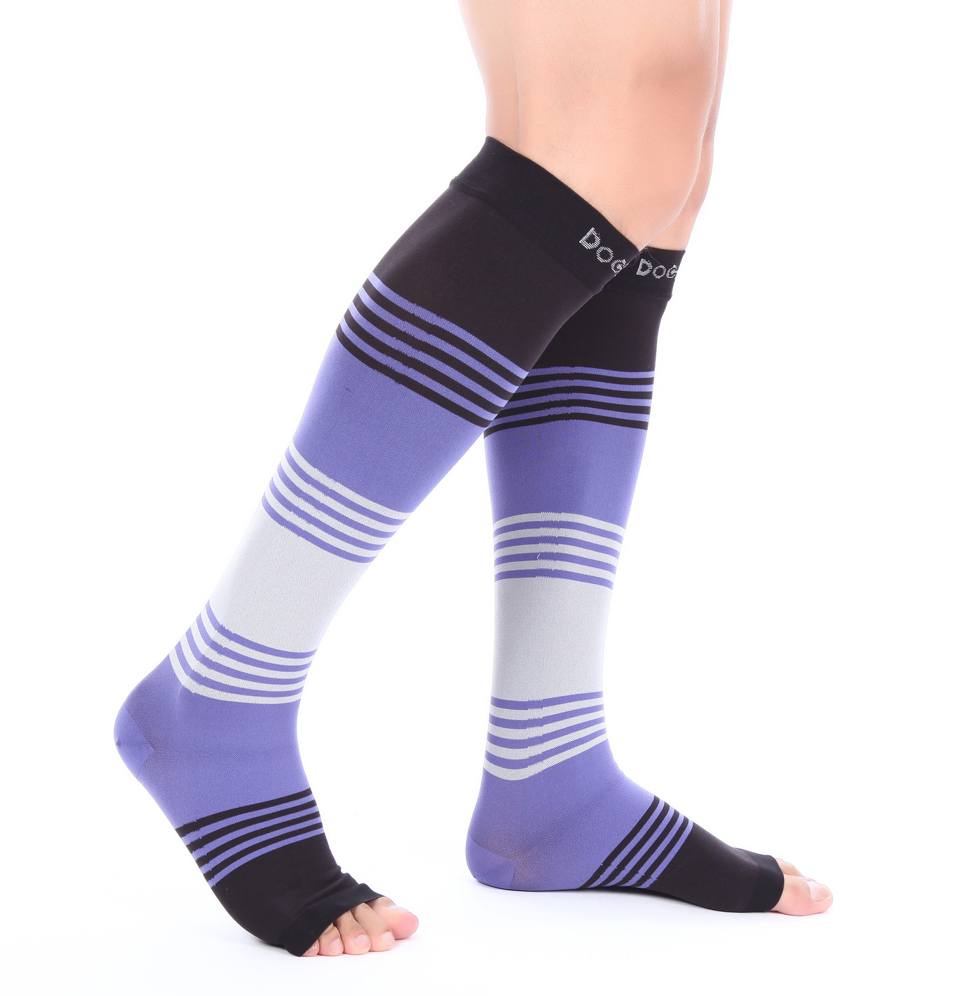 Doc Miller Open Toe Socks Compression Stockings 20-30MMHG Relieve Varicose Pain