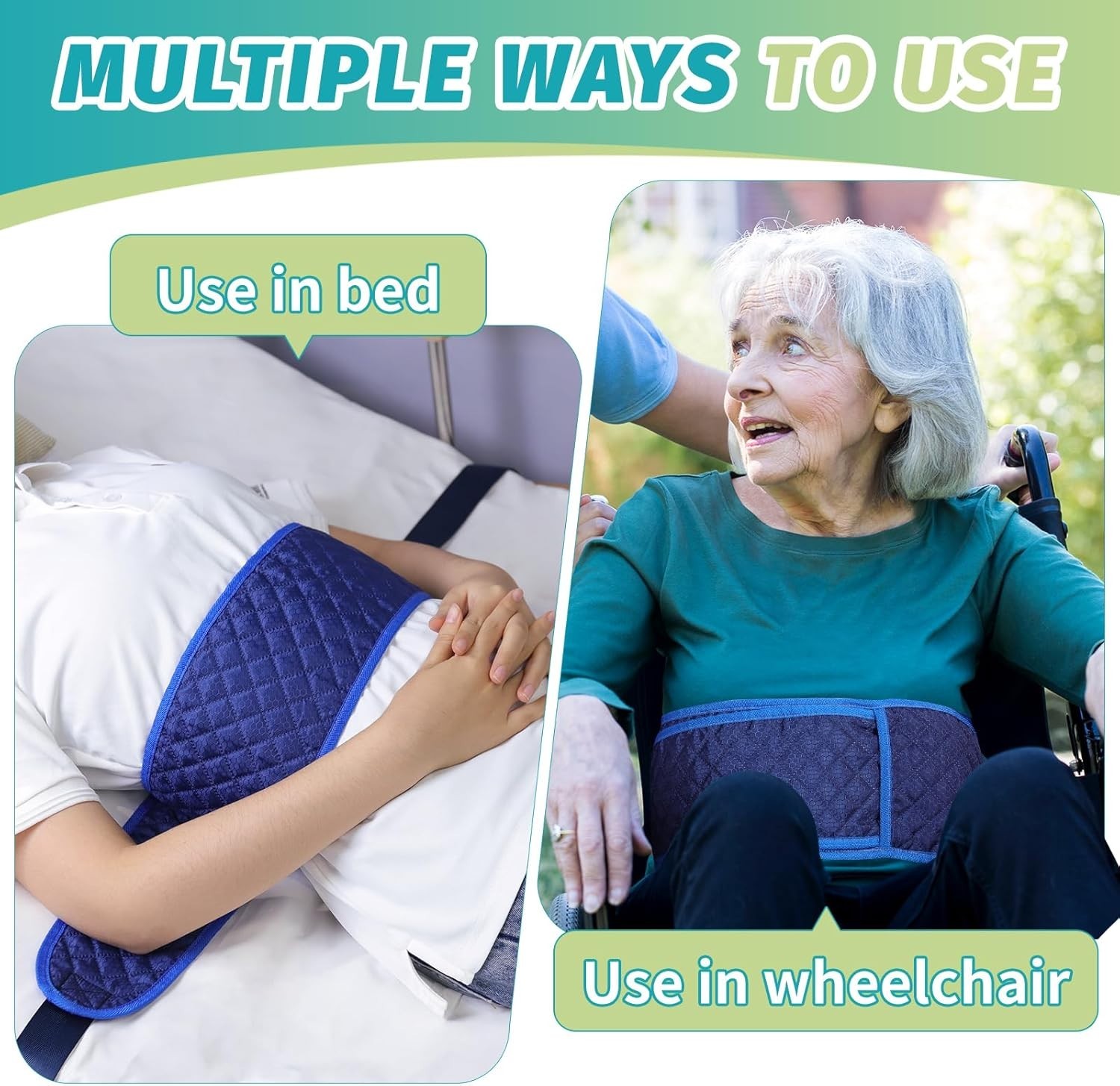 Headrest restraints, adjustable wheelchair safety belt