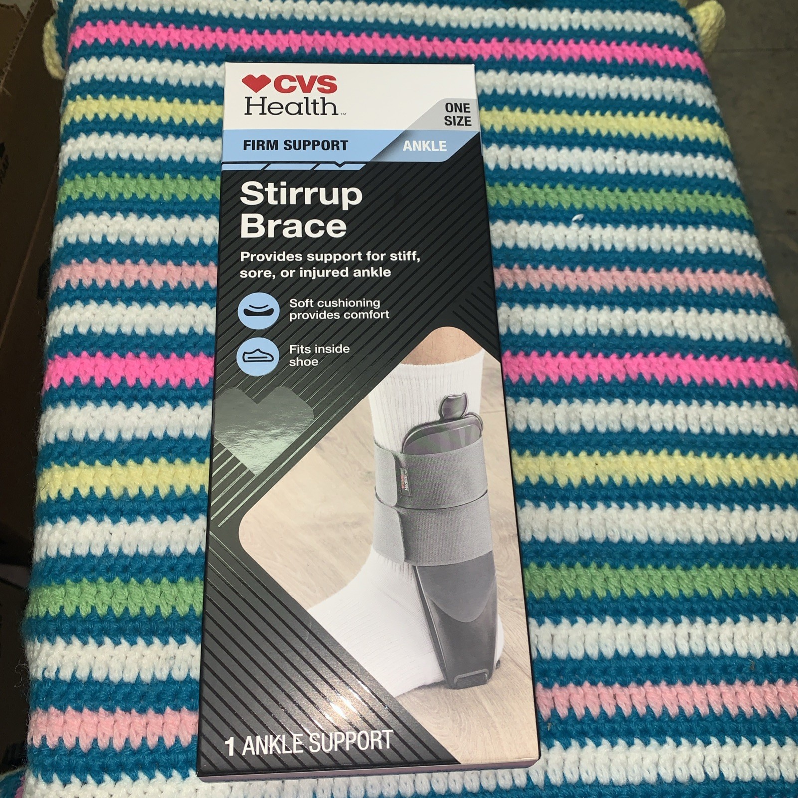 CVS Health Firm Support Ankle Stirrup Brace One Size Stirrup Brace New