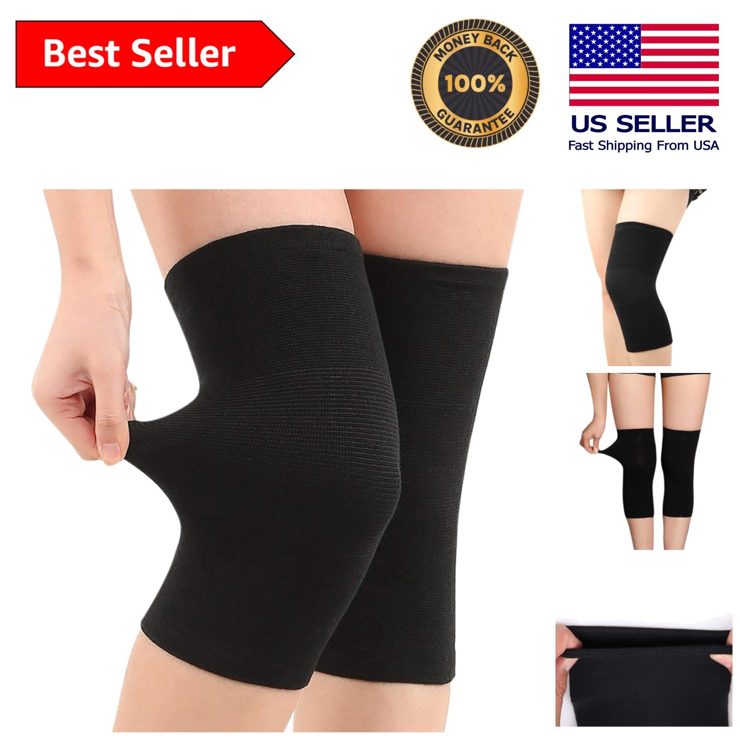 Breathable Compression Knee Brace – Soft Cotton Support for Active Lifestyles