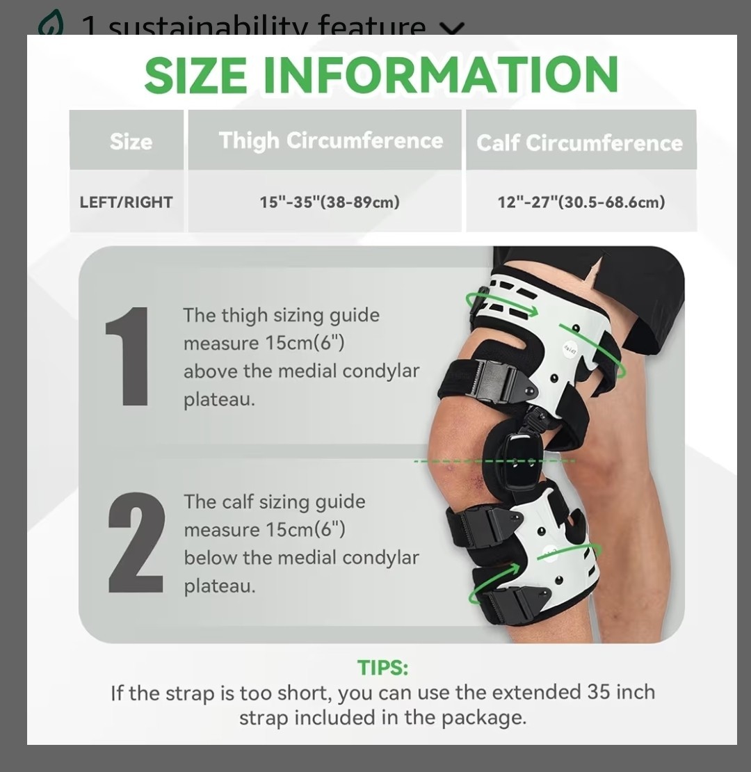 Orthomen OA Unloader Knee Brace, Adjustable Metal Medial & Lateral. Left