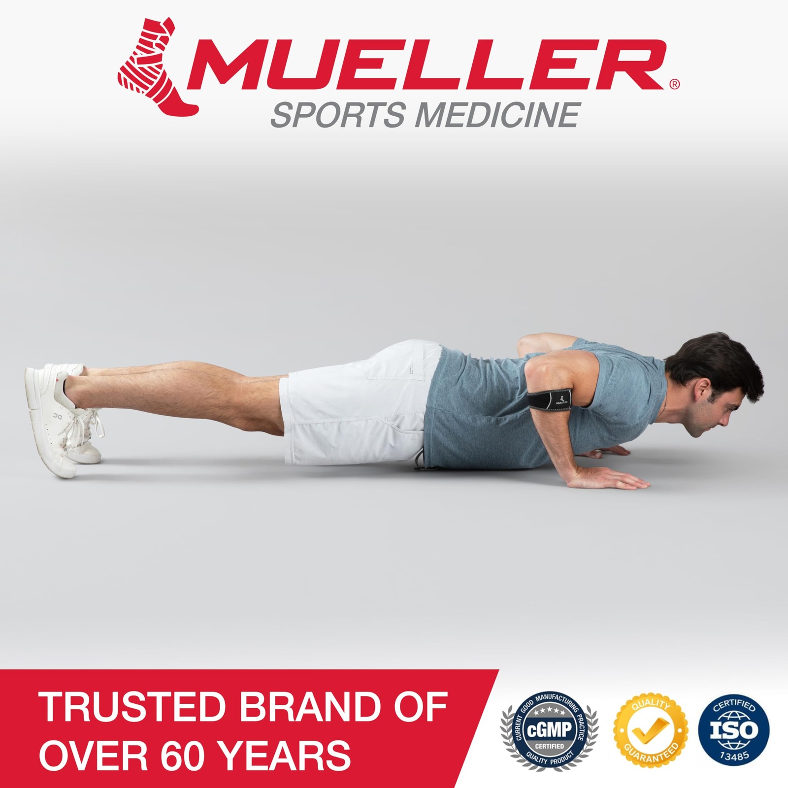 MUELLER Sports Medicine Hg80 Premium Tennis Elbow Large/X-Large, Black