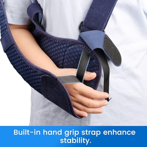 Kids Arm Sling Shoulder Immobilizer with X-Small Kids Mesh Version-Right Hand