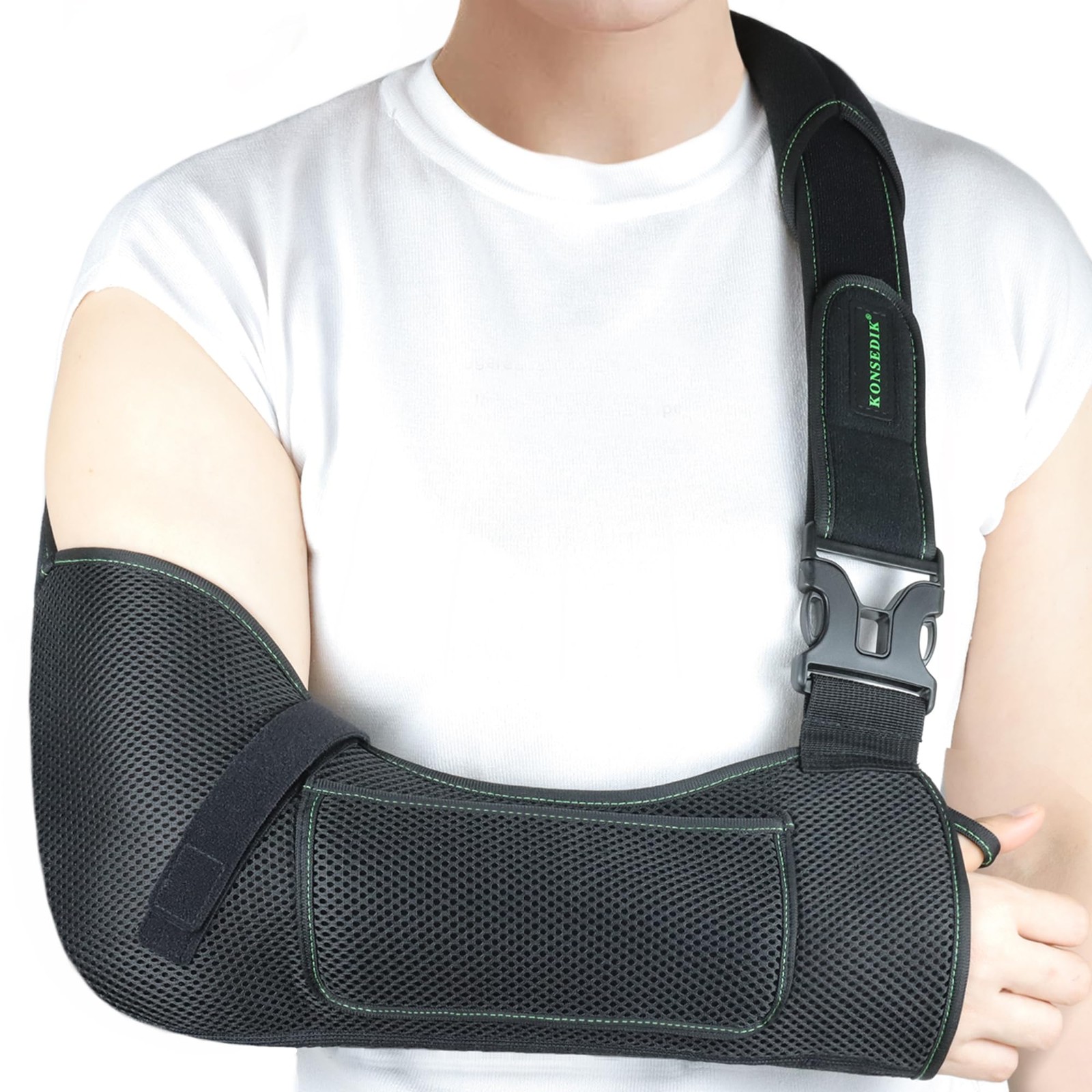 Breathable Arm Sling,Padded Shoulder Brace with Anti-Slip Thumb Loop,Unisex I…