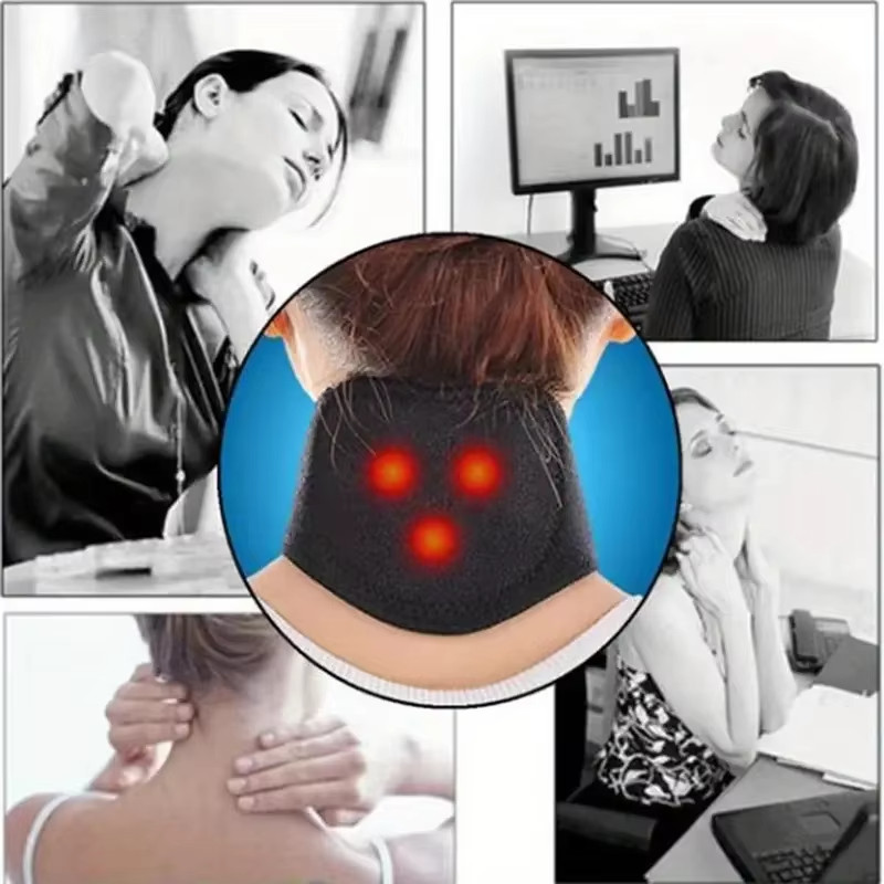 Self-Heating Magnetic Neck Support Brace – Medium Soft Portable Cervical Pillow