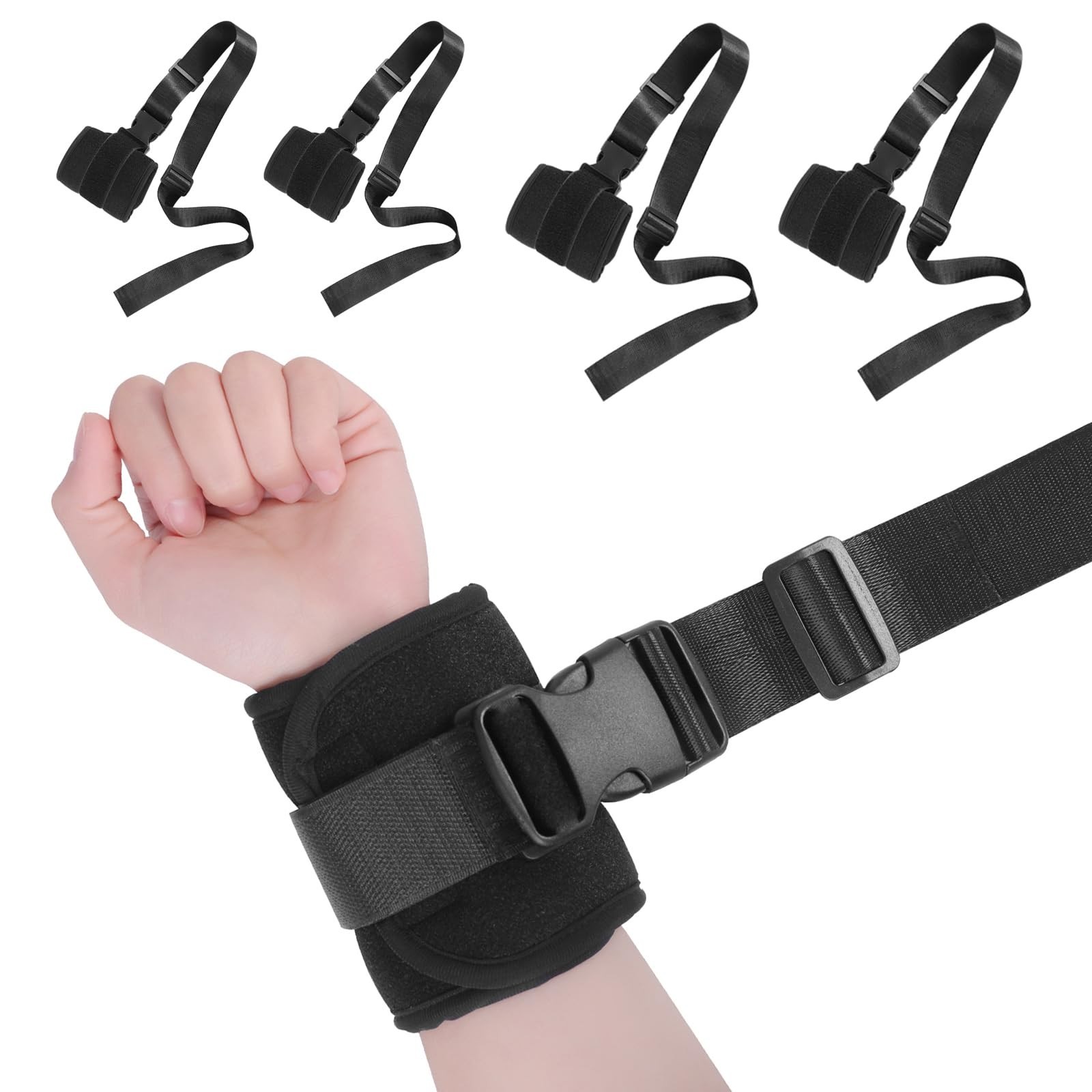 Medical Restraints Straps with Quick Release Buckles – Bed Restraint Belts for W