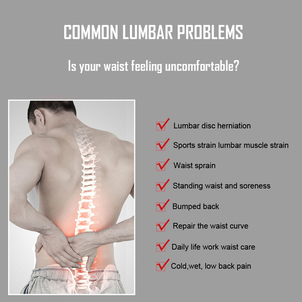 Unisex Lower Back Lumbar Support Belt Breathable Waist Brace for Pain Relief