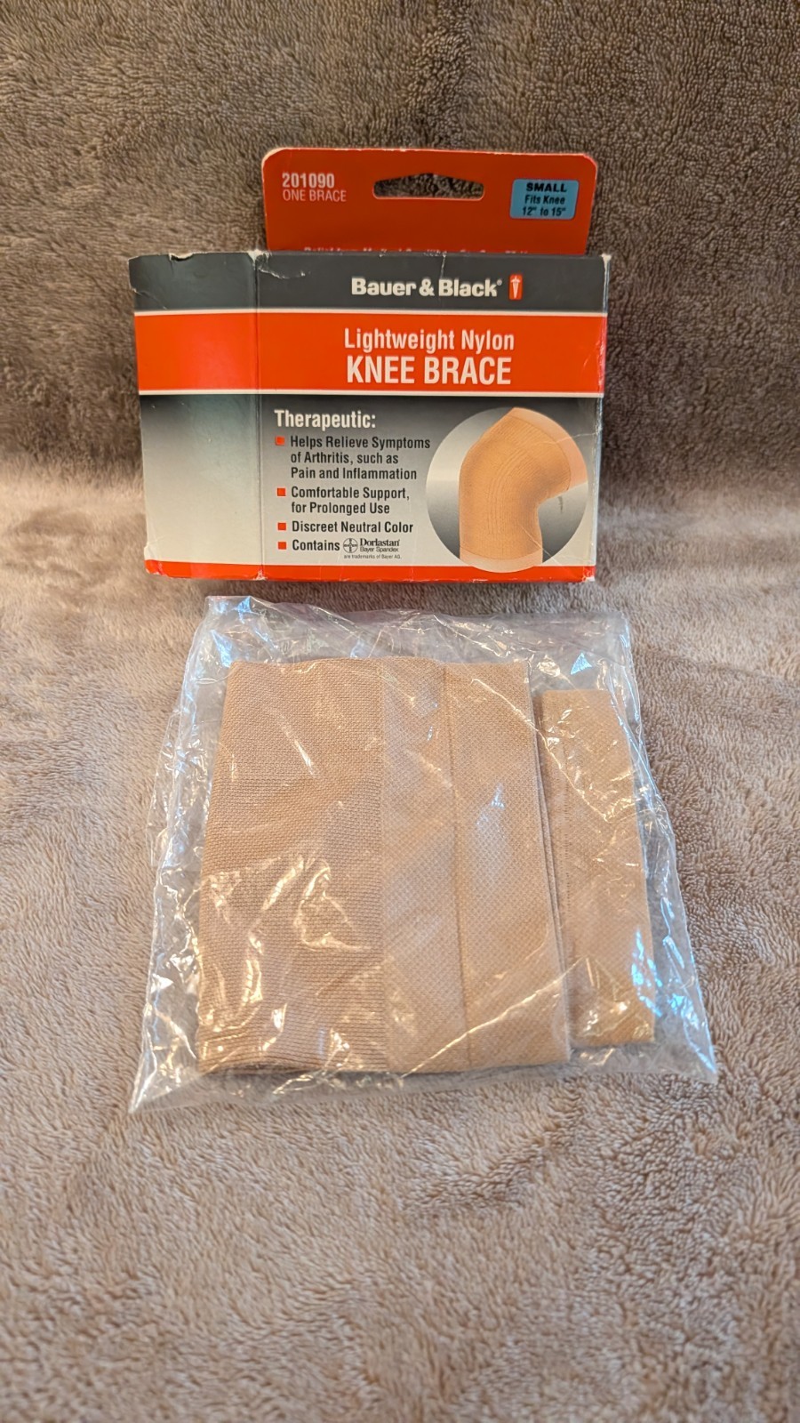 BAUER & BLACK LIGHTWEIGHT NYLON KNEE BRACE