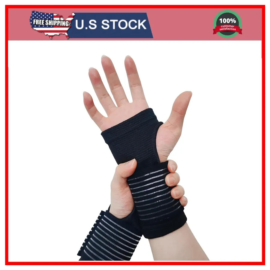 WOXVM 2 Pack Wrist Brace Compression Support Splint for Carpal Tunnel Arthritis