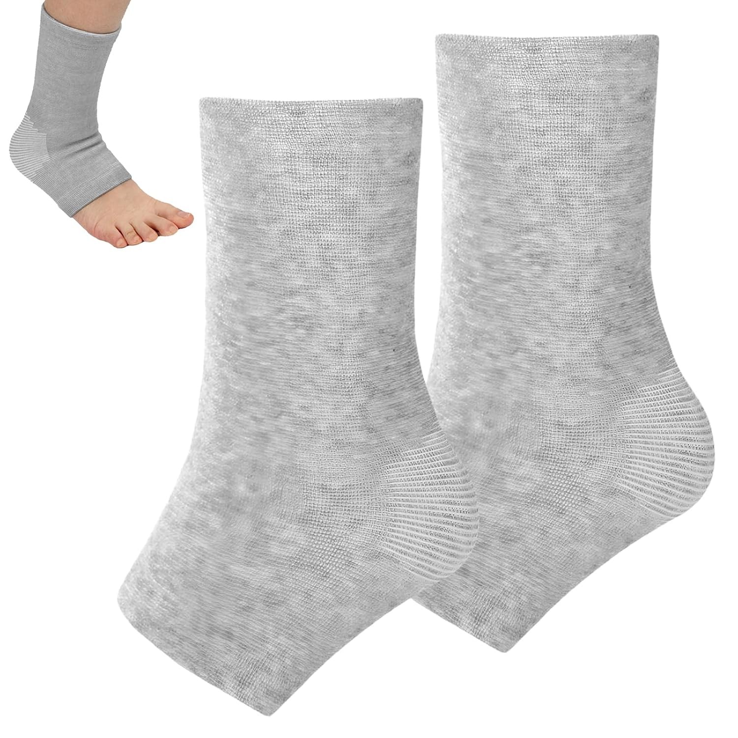 Ankle Compression Sleeve Foot Support Brace Plantar Fasciitis Sock M-L
