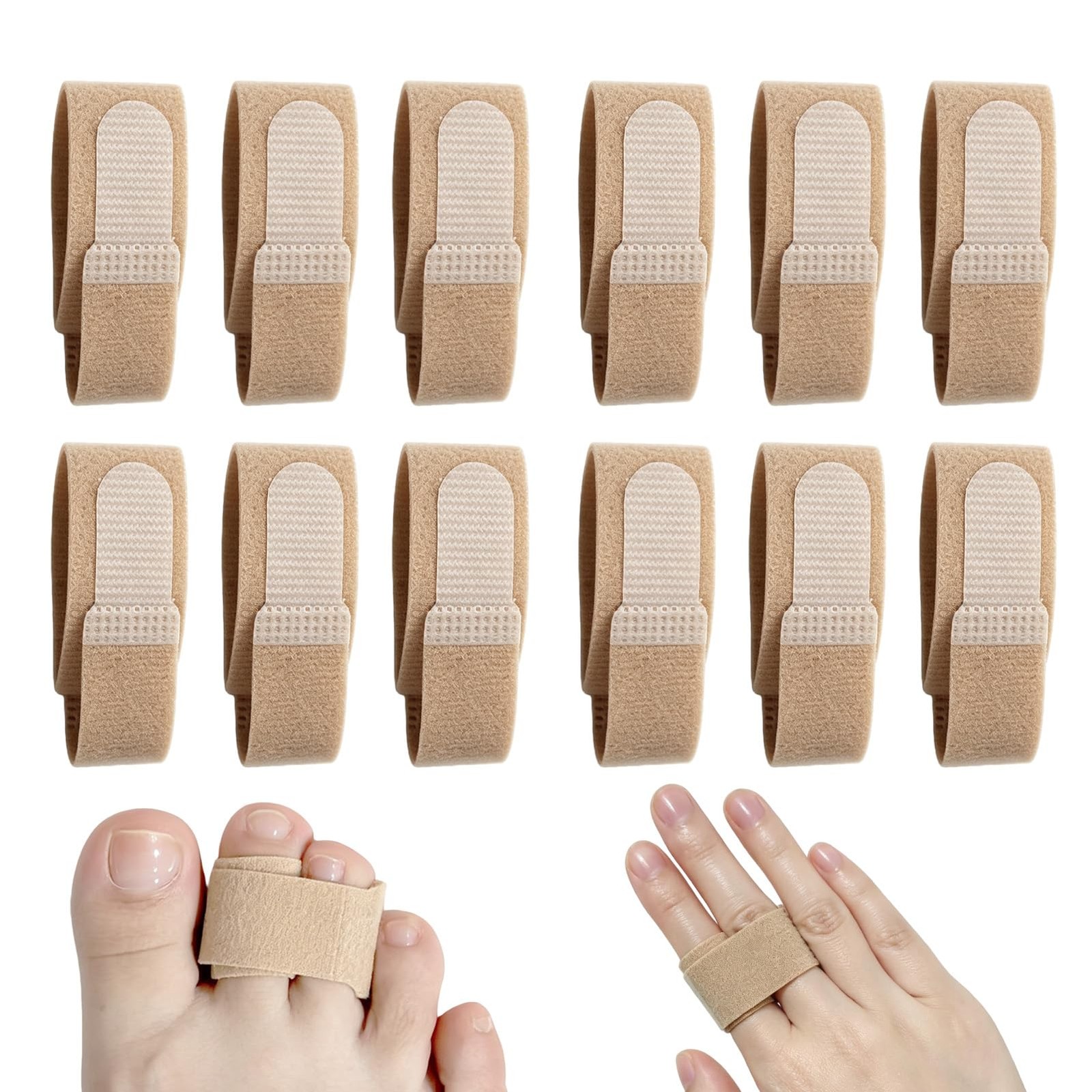 Dedoda 12 PCS Finger Buddy Wraps, Trigger Finger Splint & Loop Straps, Adjust…