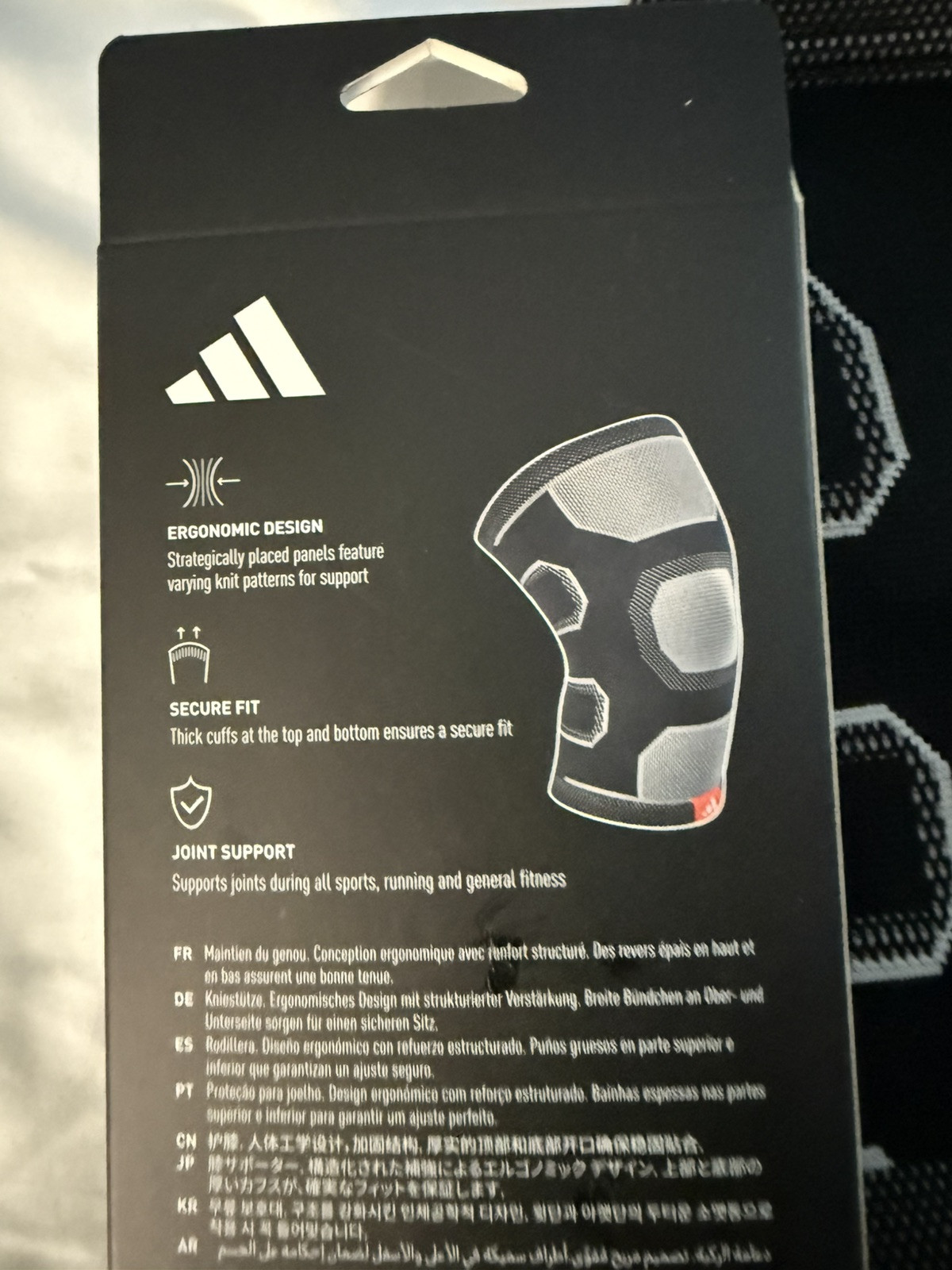 Adidas Knee Support Small Black Gray Basketball Sports