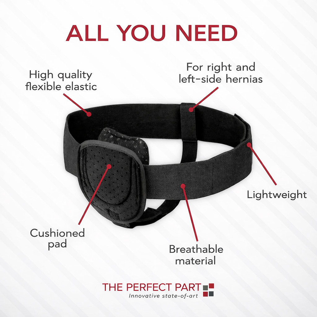 Inguinal Hernia Belt Men Post Surgery Support Truss Groin Adjustable Straps Band