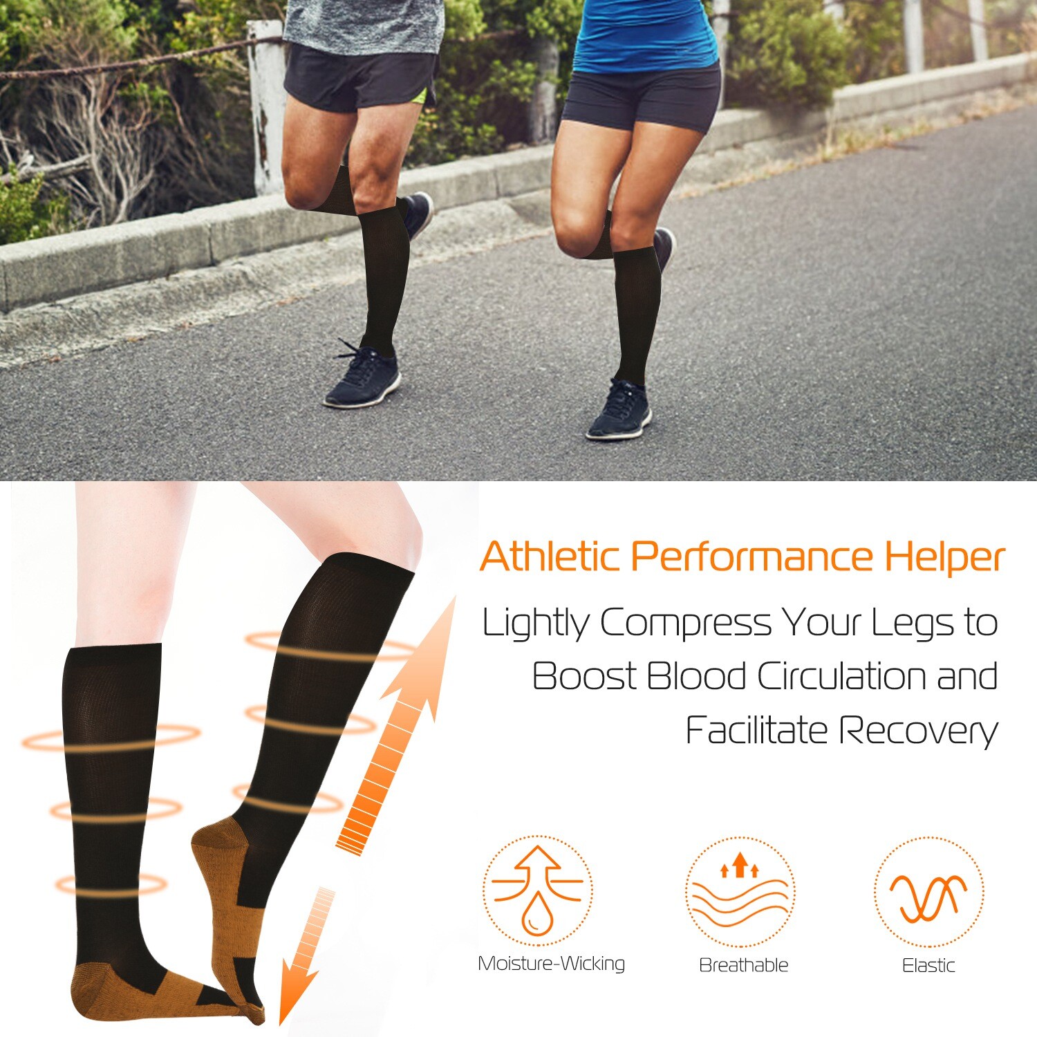 Medical Compression Socks Women Men Best Nurses Medical Pregnancy Closed Toe