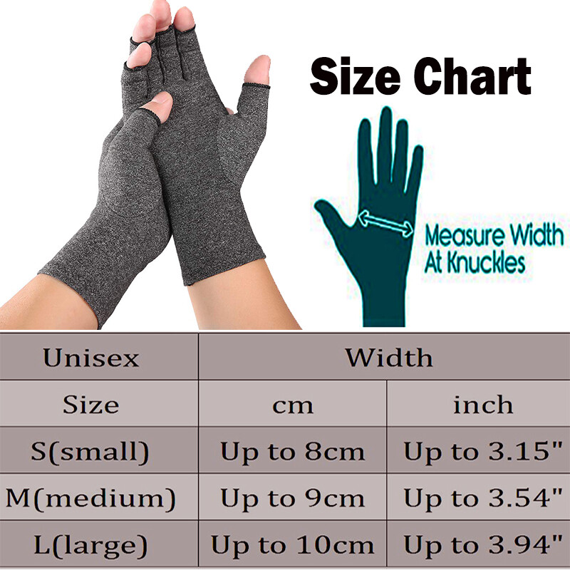 Arthritis Gloves Compression Pain Relief Hand Wrist Support Brace Half Finger