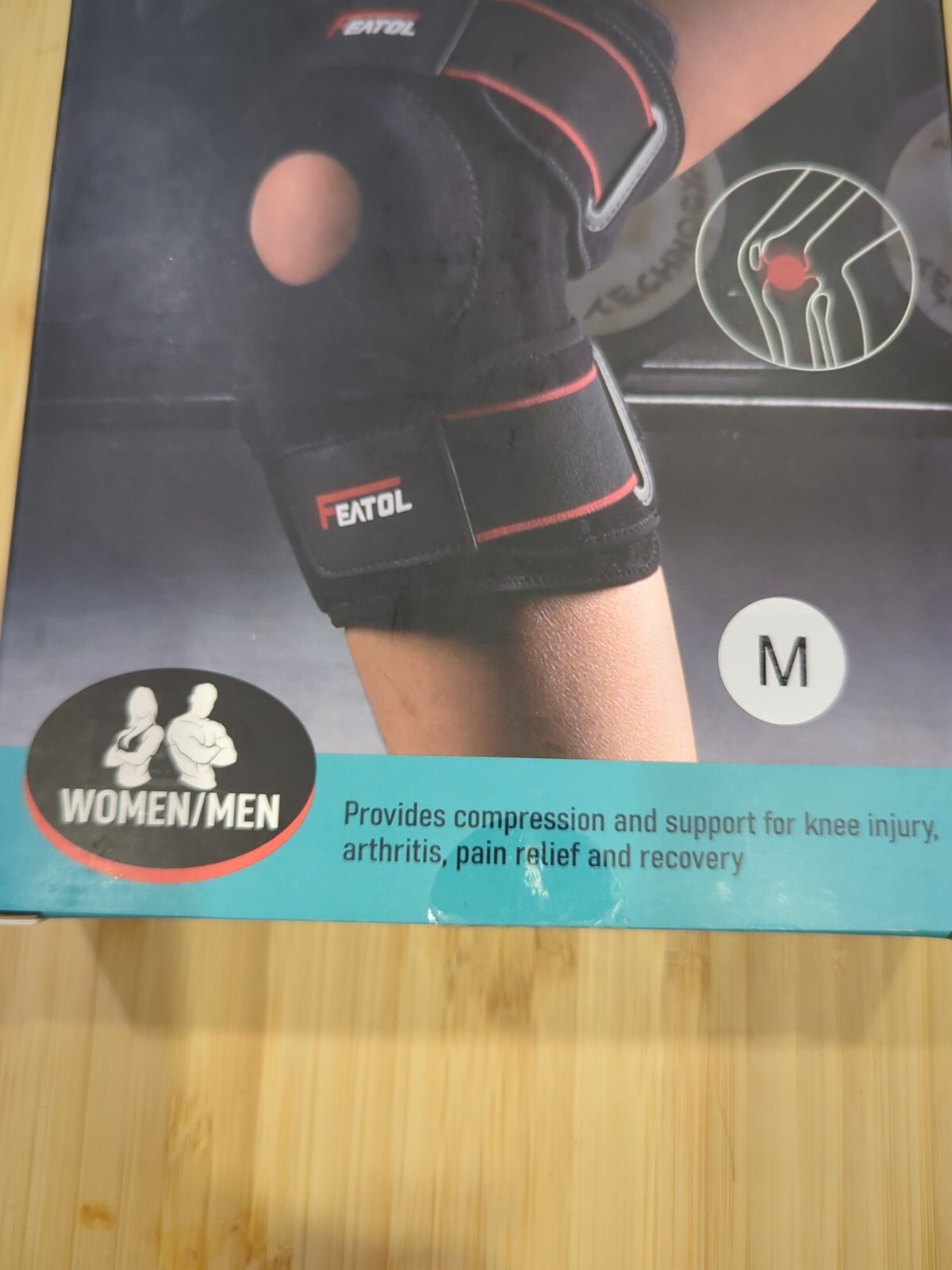 Featol Adjustable Knee Brace Size Medium Unisex Men/Women