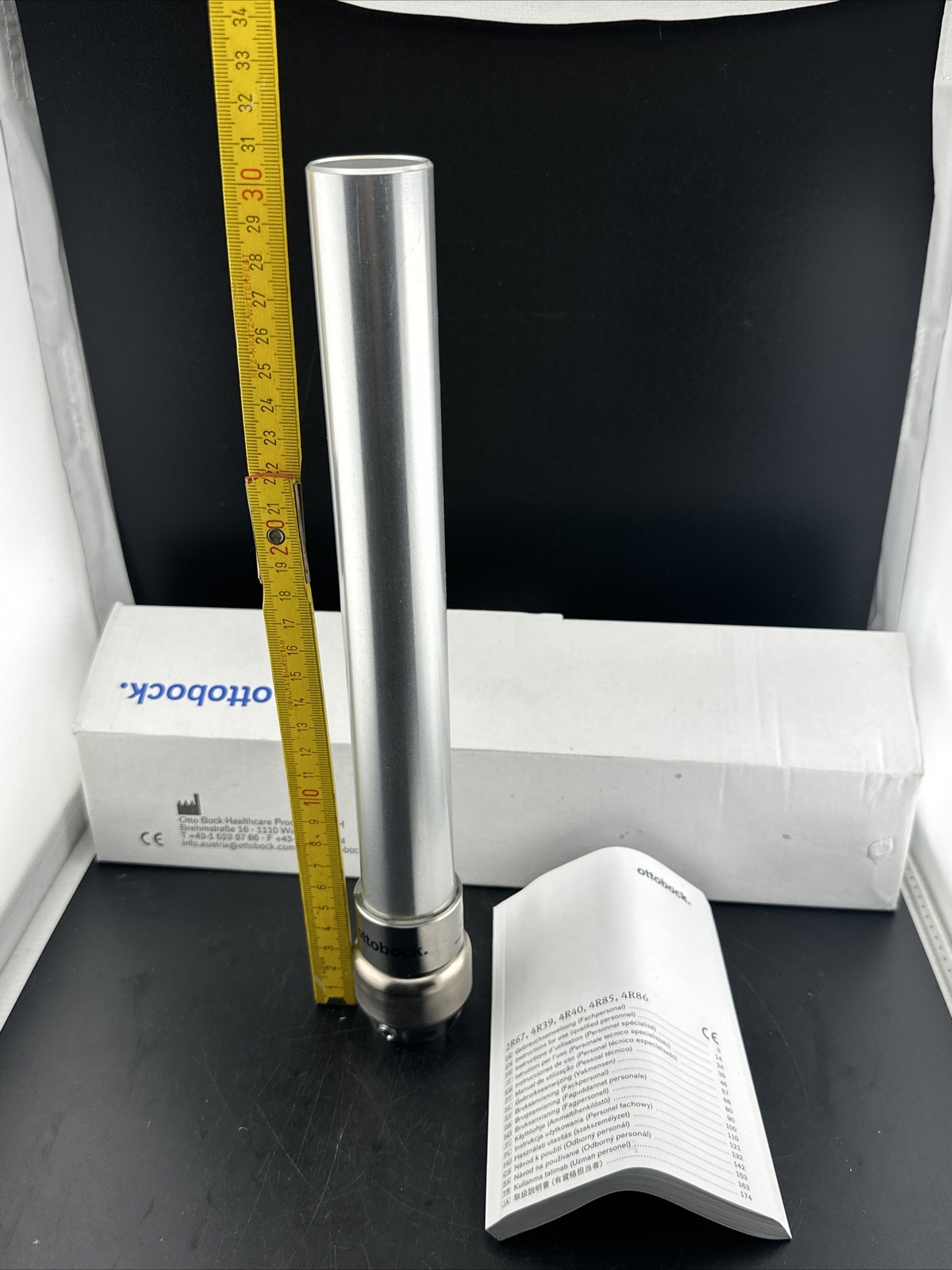 Ottobock Otto Bock Prosthetic 2R67 Pylon W/ torsion Adapter. 34mm. New Ht 30.5cm