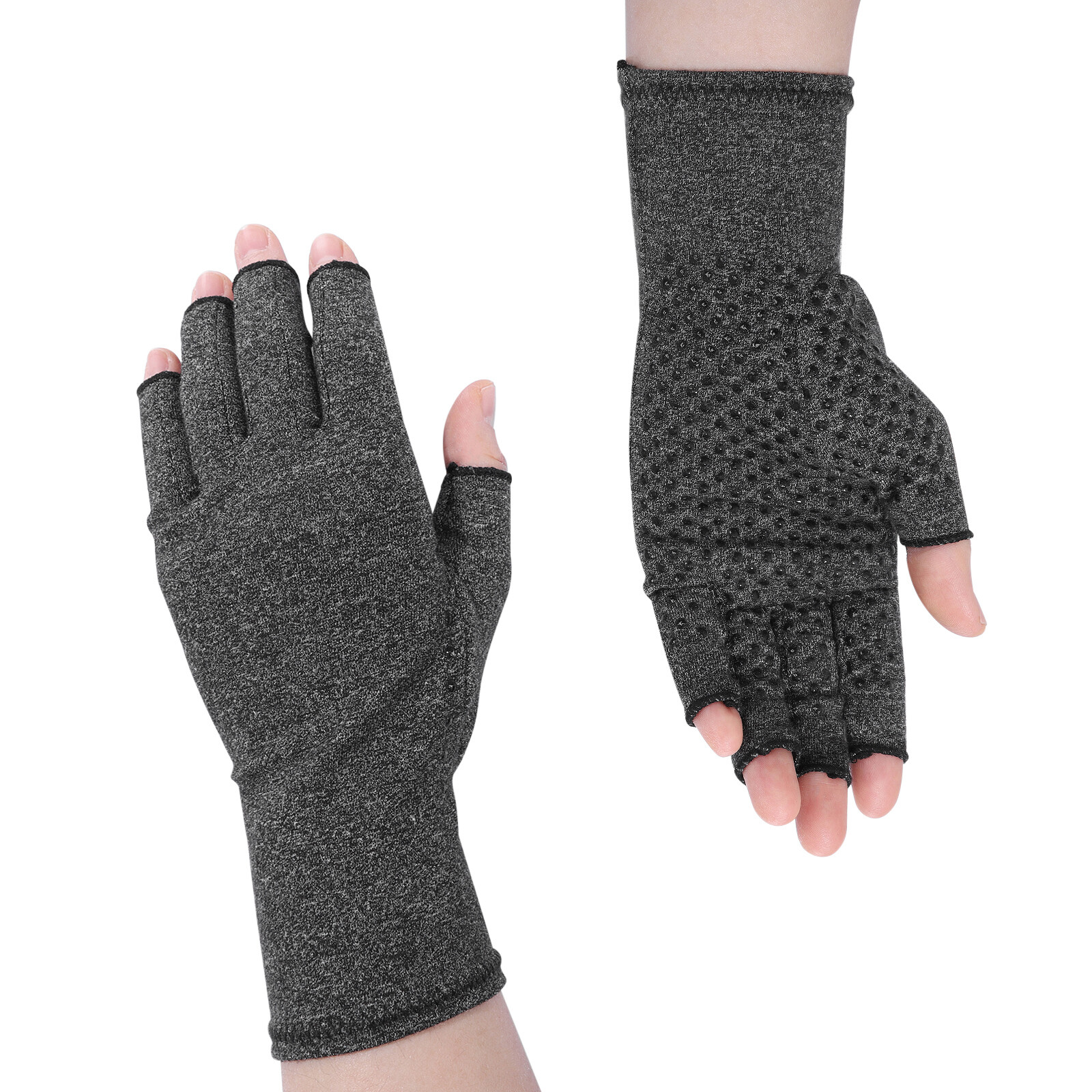 2 PCS Copper Compression Gloves Medical Arthritis Pain Relief Hand Support Brace