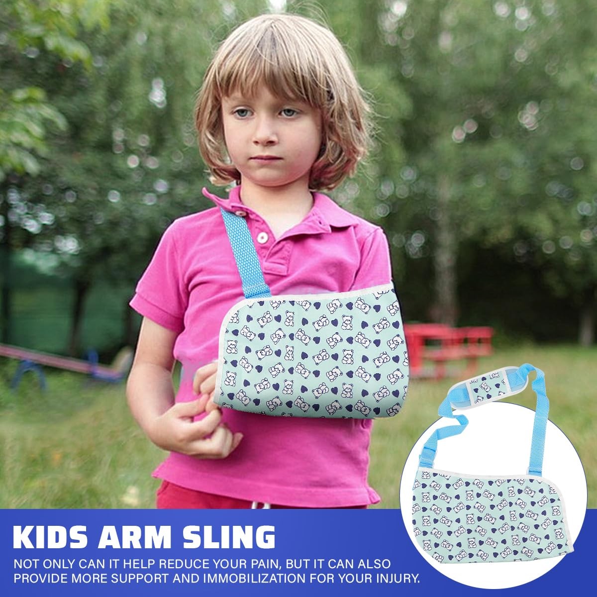 Arm Sling Kids Arm Support Breathable Wrist Stabilizer Forearm Sling with Adj…