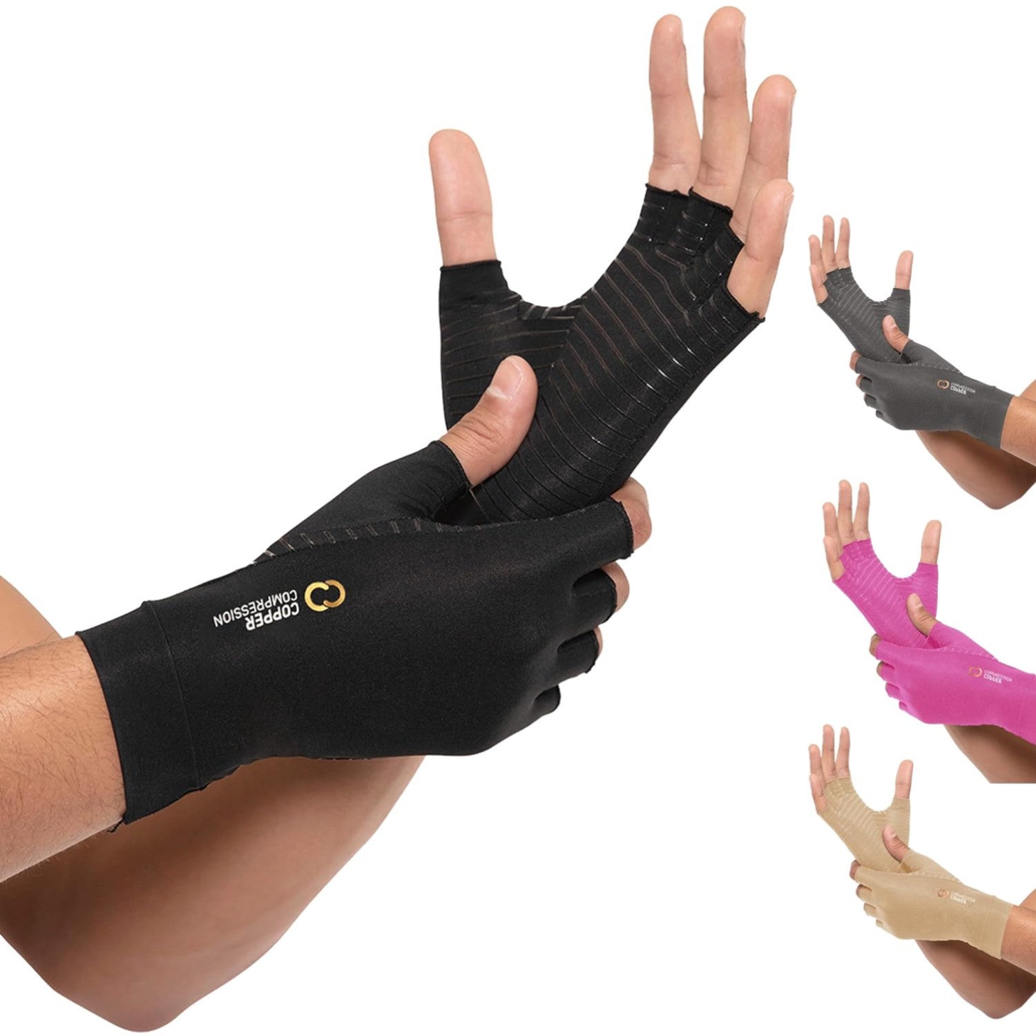 Arthritis Gloves Fingerless Support Compression Hand Wrist Brace for Pain Relief
