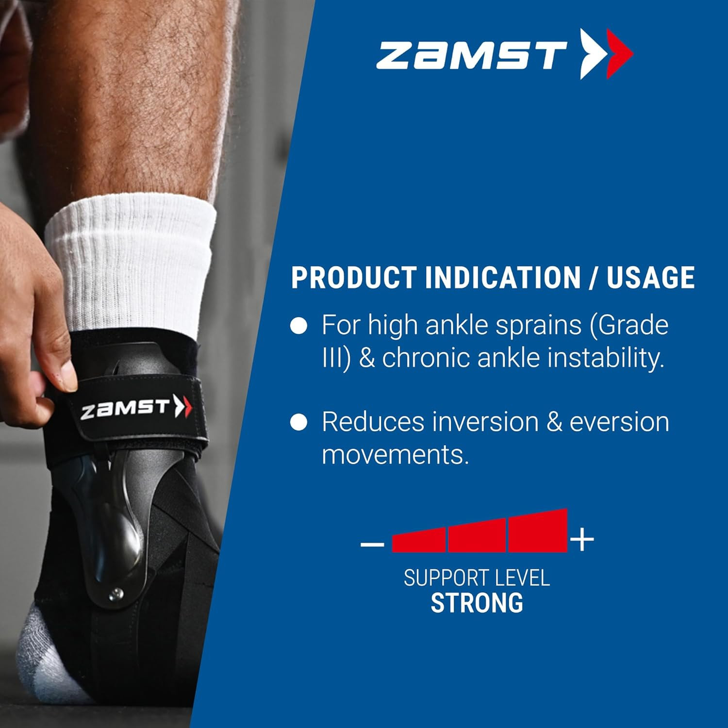 A2-DX Sports Ankle Brace with Protective Guards for High Ankle Sprains and Chron