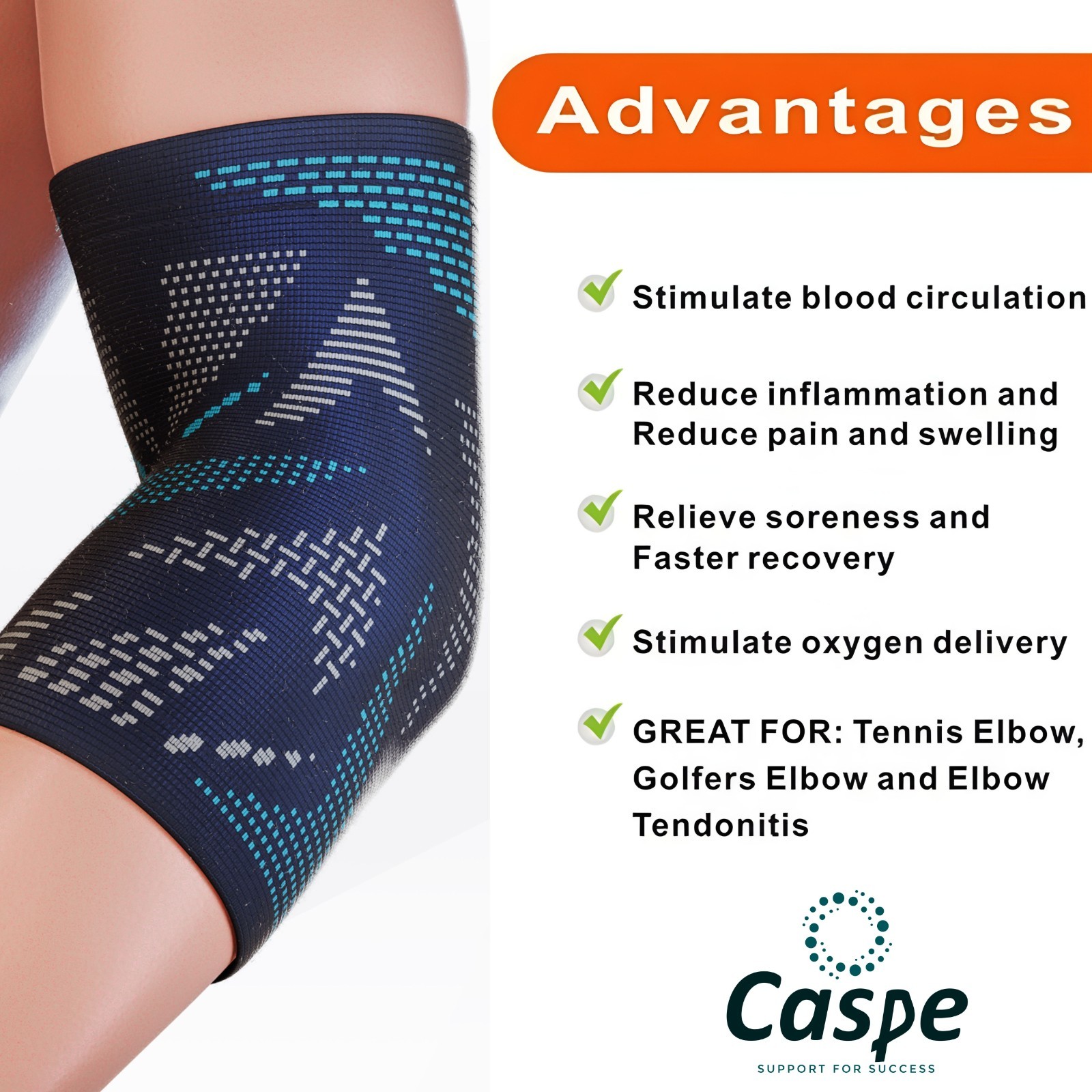 Elbow Brace Compression Support Sleeve Arthritis Tendonitis Reduce Joint Pain 2X