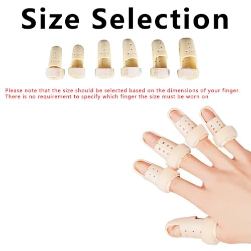 [2 Piece] Plastic Mallet Dip Finger Support Brace Splint Joint Size2