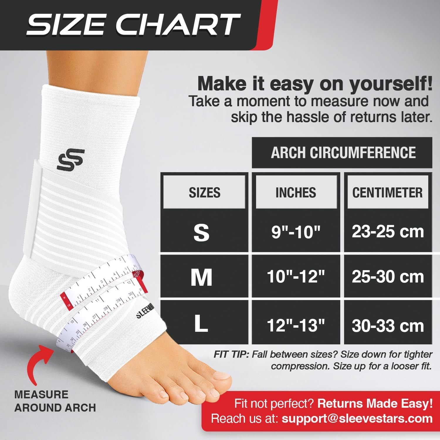 Sleeve Stars Ankle Brace for Women & Men, Ankle Wrap for Sprained Ankle, Compres