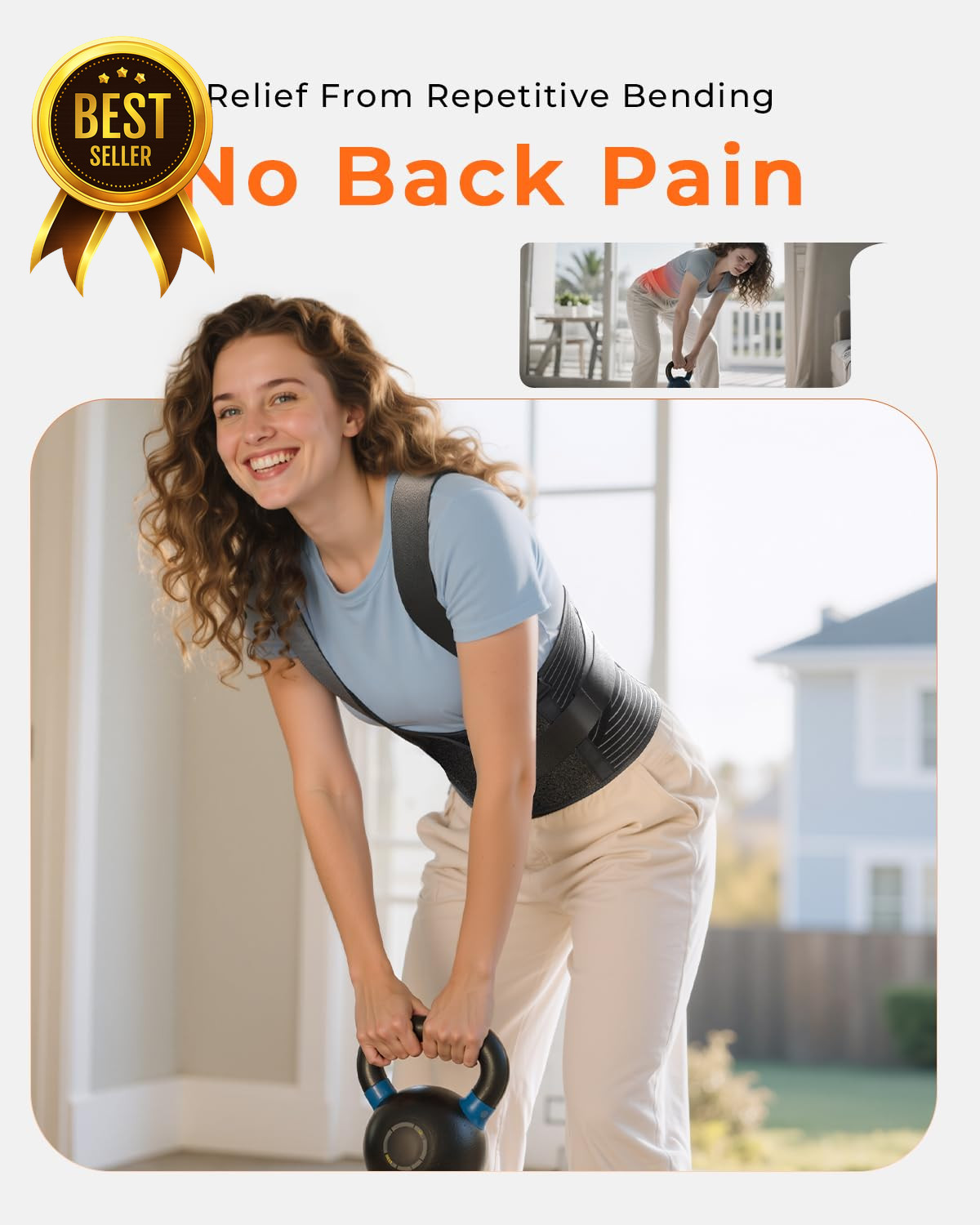 Ultra Breathable Work Back Brace for Men and Women Upgraded Medical Grade Lower