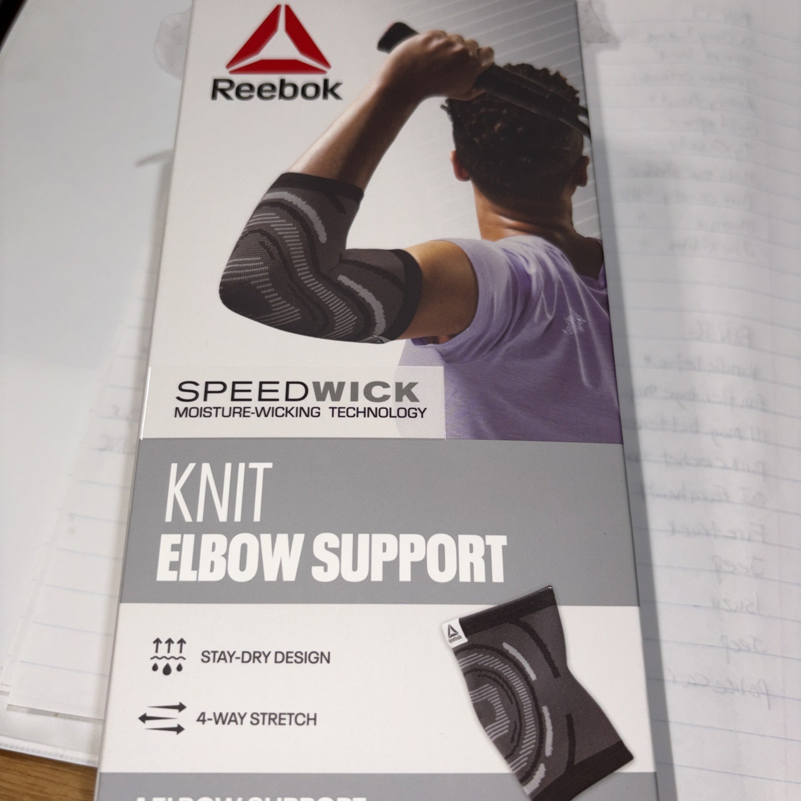 Reebok Knit Elbow Support L/XL Speed wicking Bin 17