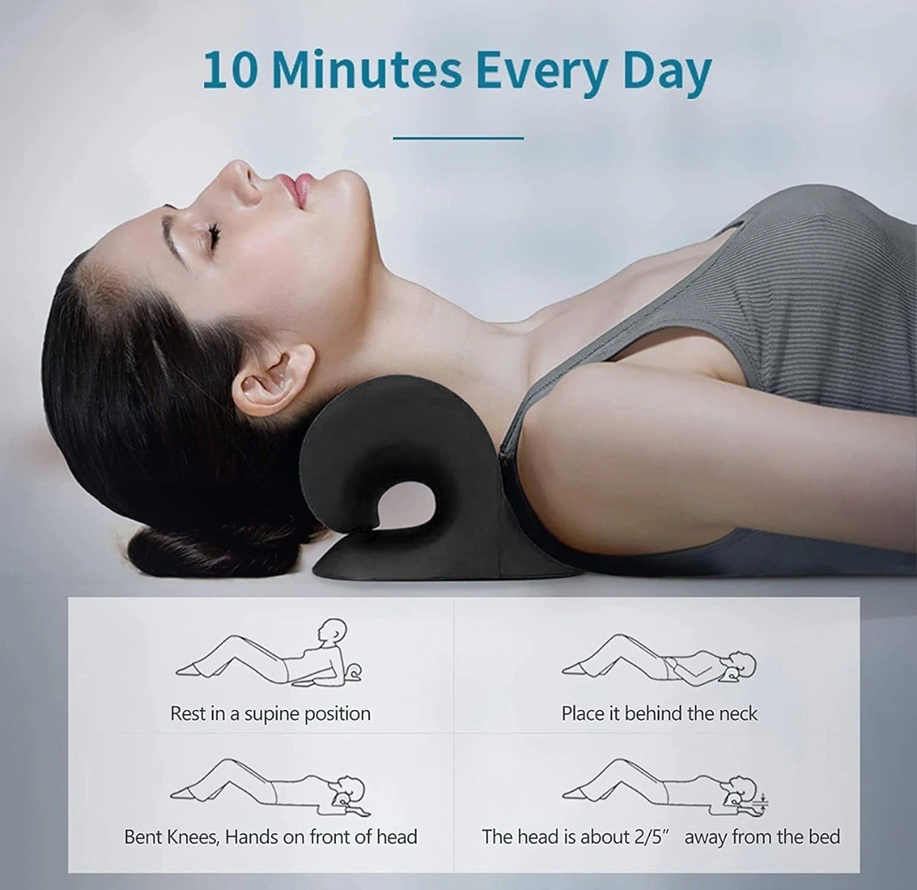 RESTCLOUD Neck and Shoulder Relaxer Cervical Traction Device for TMJ Pain Relief