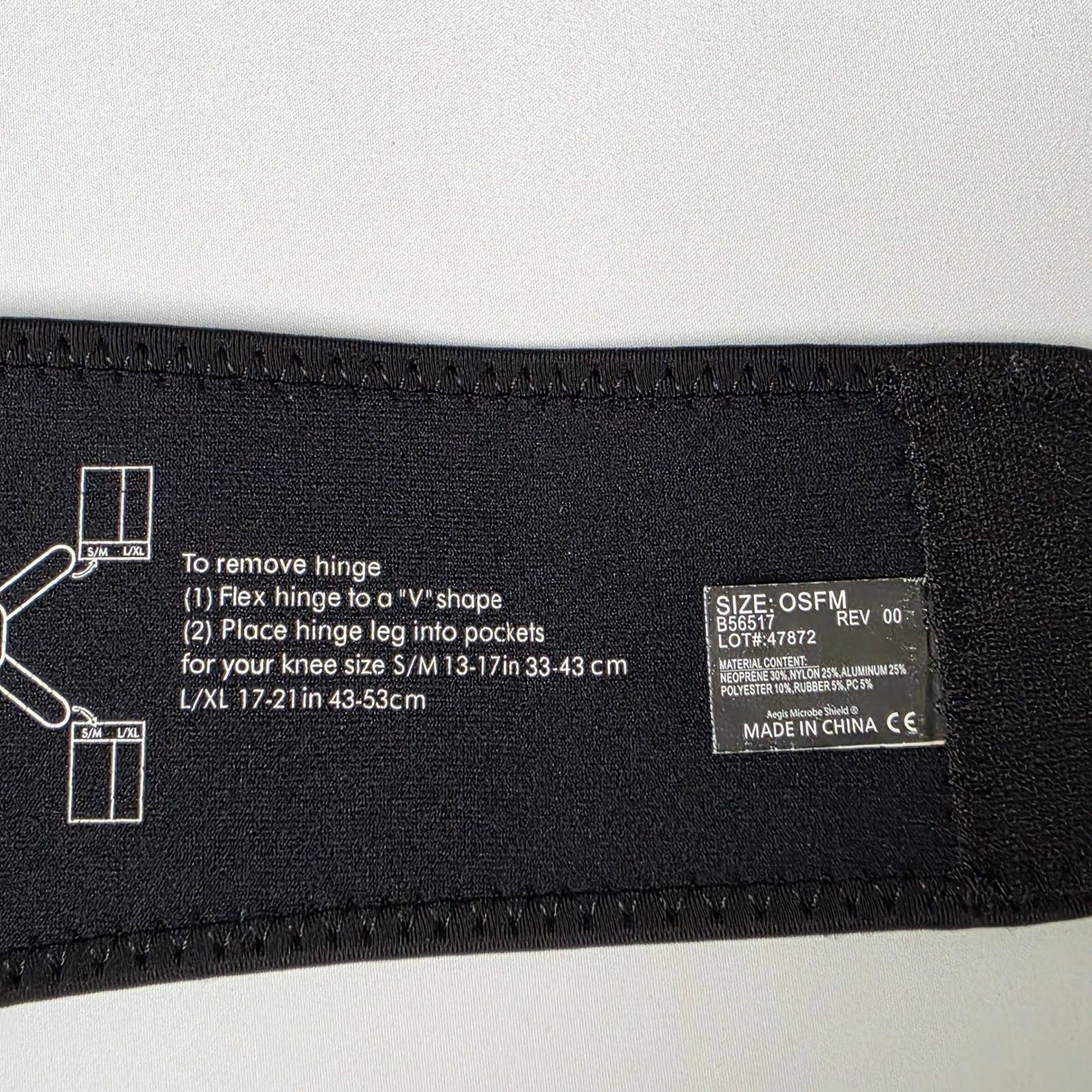 Mueller Hinged Knee Brace OSFM Adjustable Support B56517 Wrap Around Black