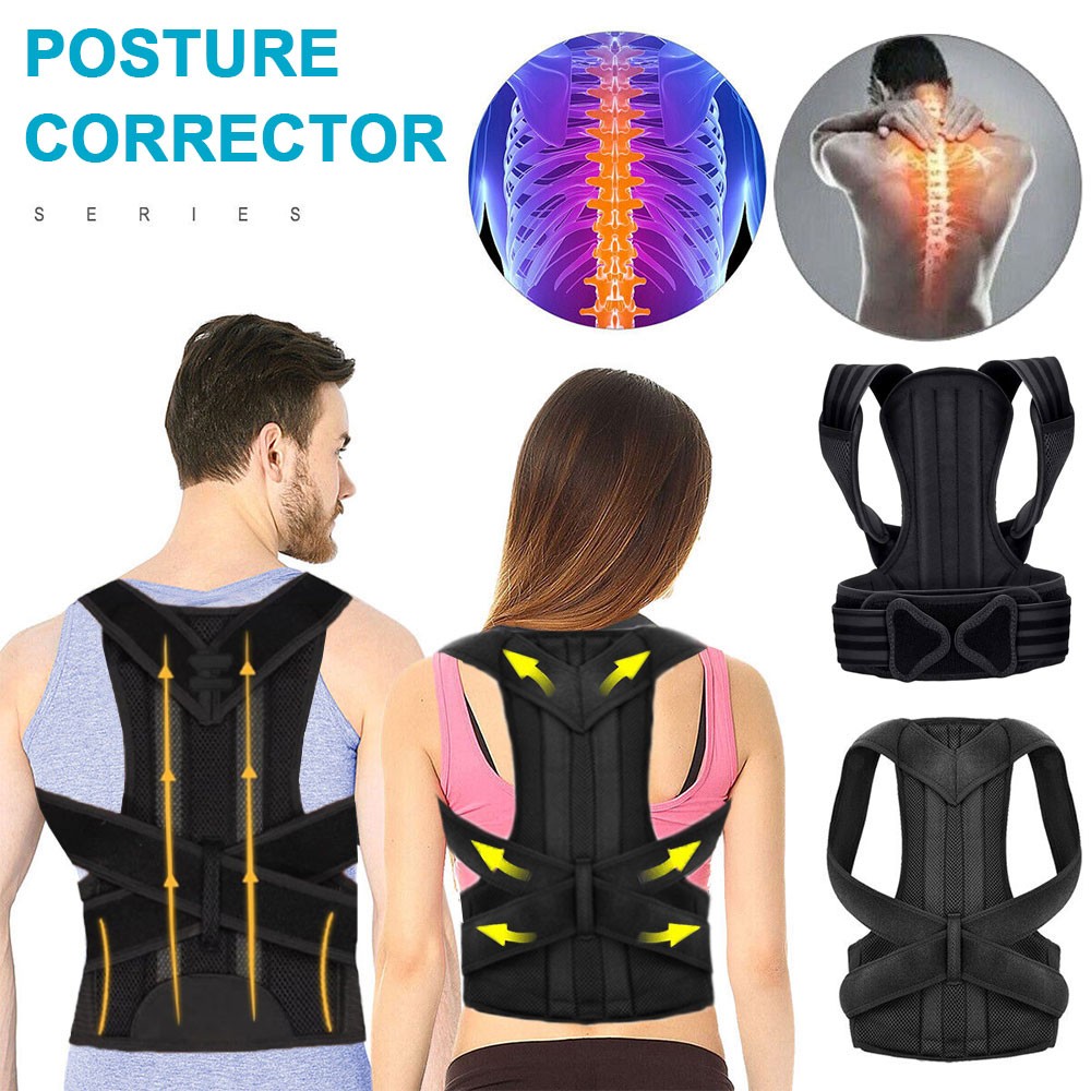 Back Posture Corrector Shoulder Neck Straight Support Brace Belt For Men Women