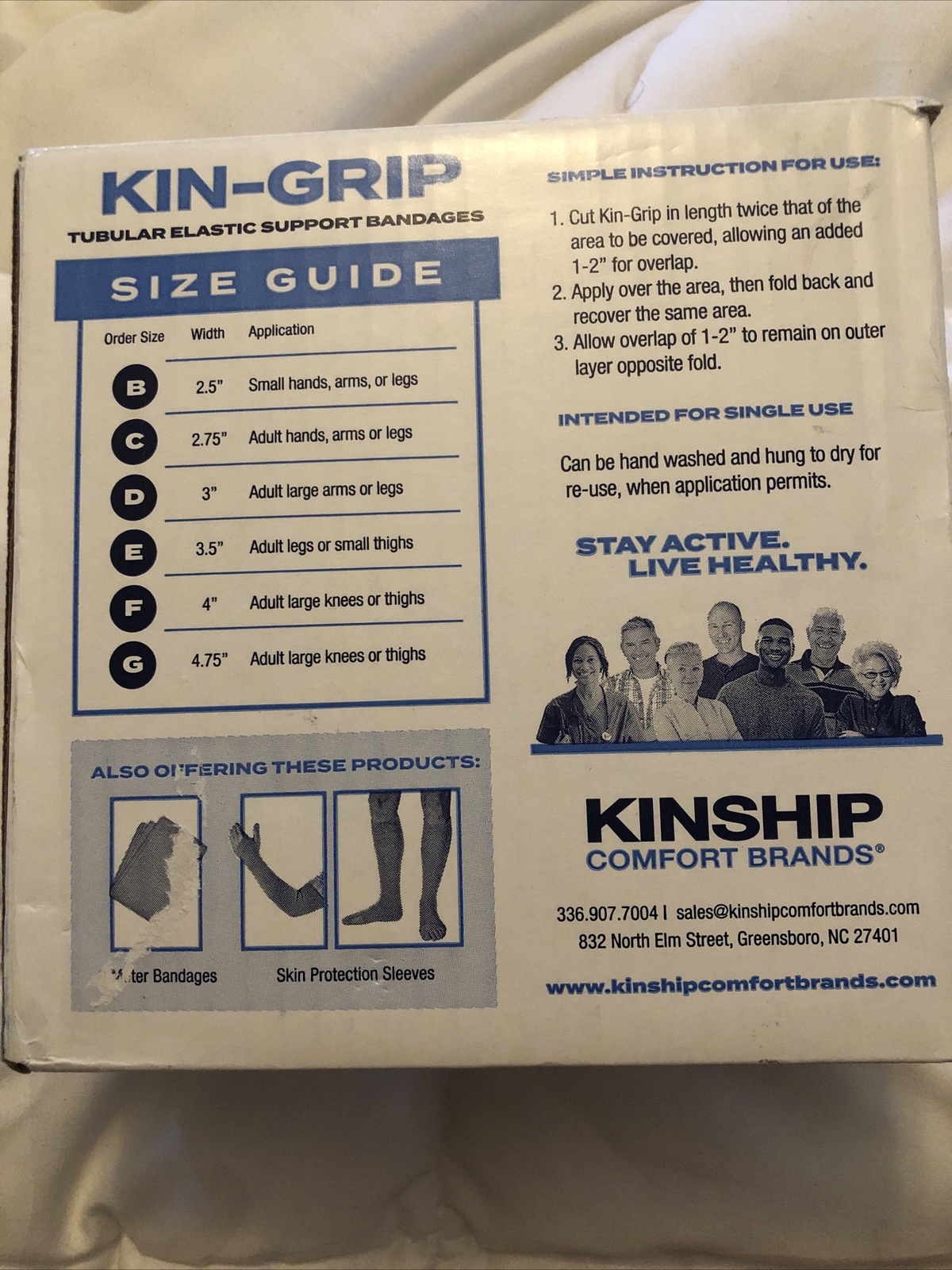 Kinship Comfort Brands Kin-grip Size B Tubular elastic support bandages￼, 10M