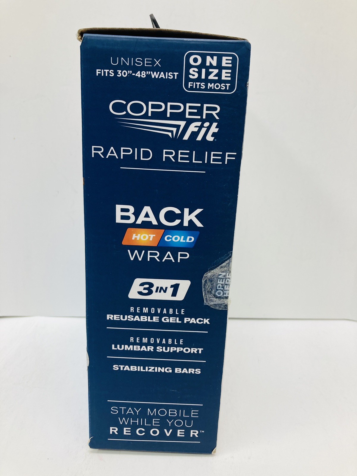 Copper Fit Back Support Rapid Relief Unisex One Size Fits 30” – 48”