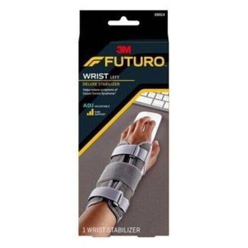 3M Futuro Wrist Deluxe Stabilizer LEFT Hand Adjustable Sizing Firm Support 09014