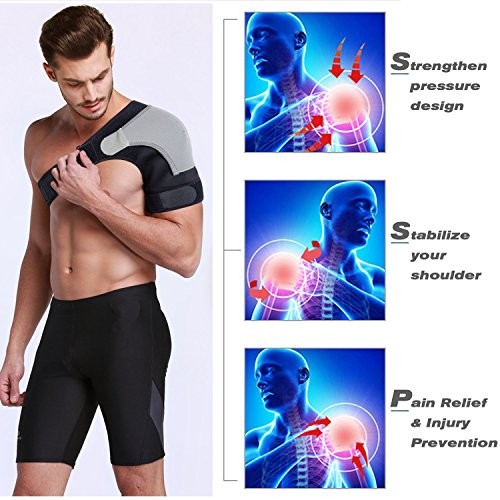 Shoulder Stability Brace Adjustable Shoulder Support with Pressure Pad, Right