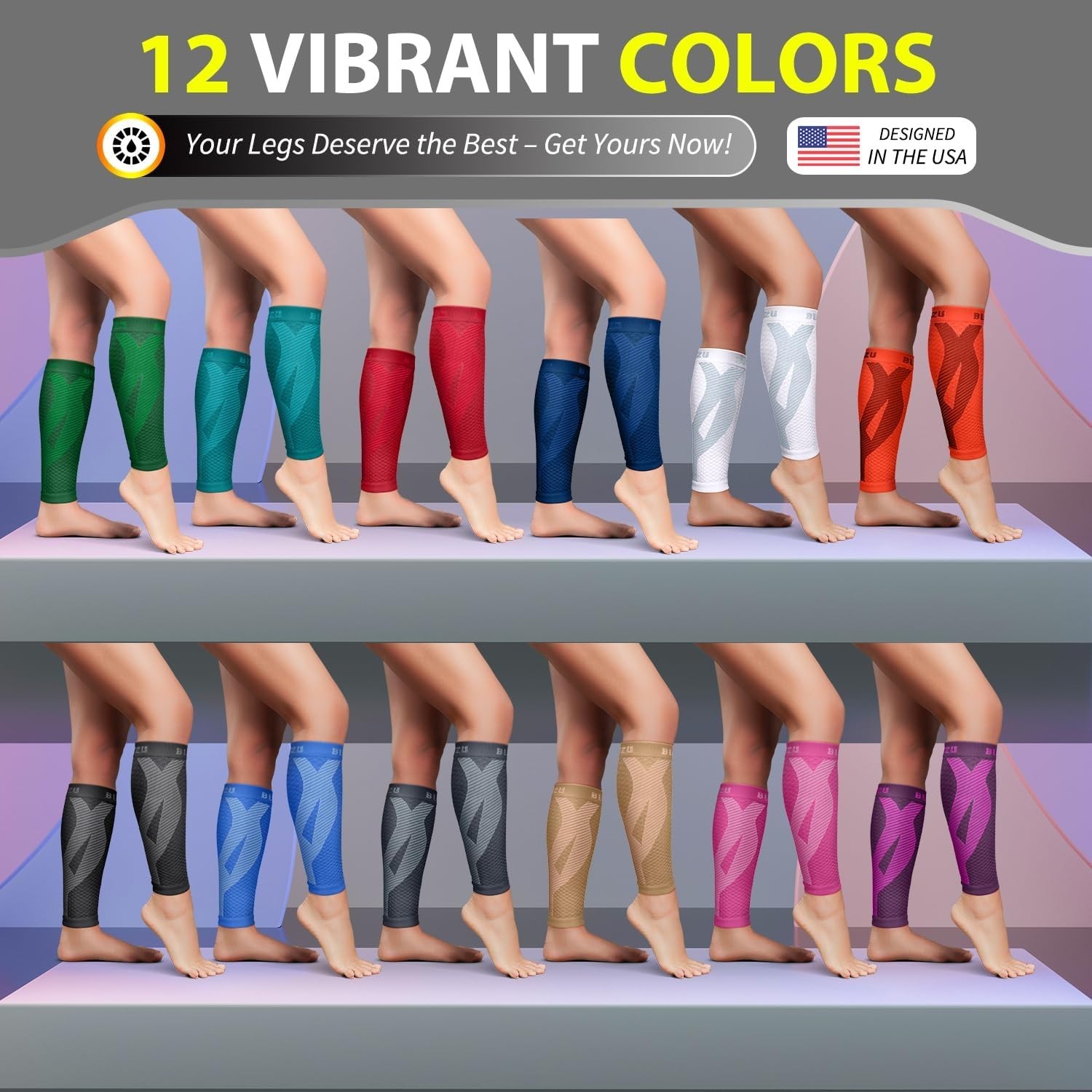 Calf Compression Sleeve For Men & Women Footless Compression Socks Support