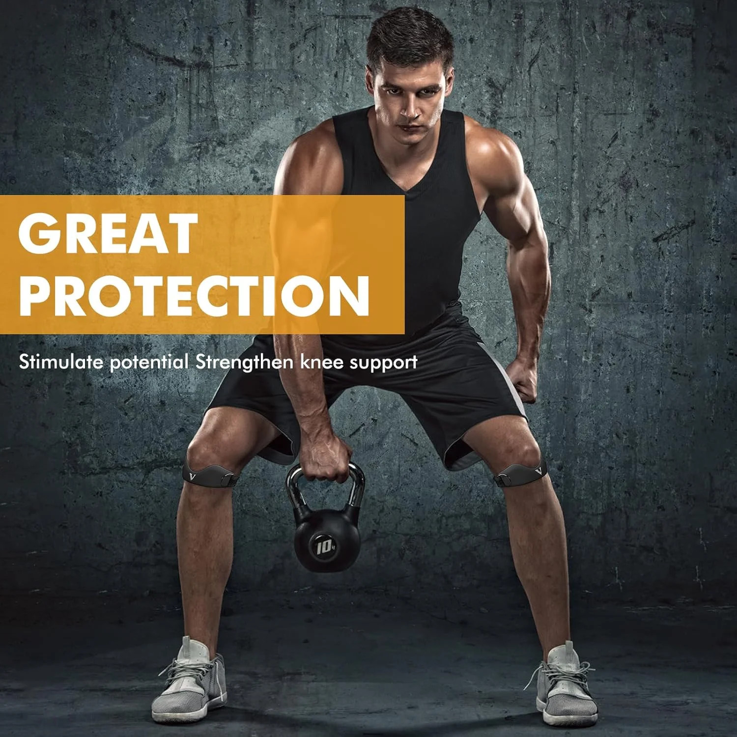 Silicone Patellar Tendon Support Strap 2-Pack, Knee Brace for Women Men