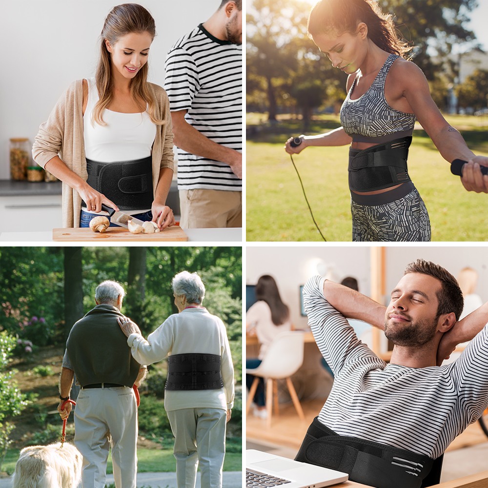 Adjustable Back Brace Lower Back Support Belt For Sciatica Scoliosis Pain Relief