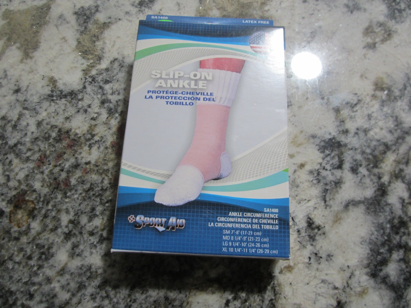 Sport Aid Slip-On Ankle (Ankle circum. 7-8 Inches) Beige Small
