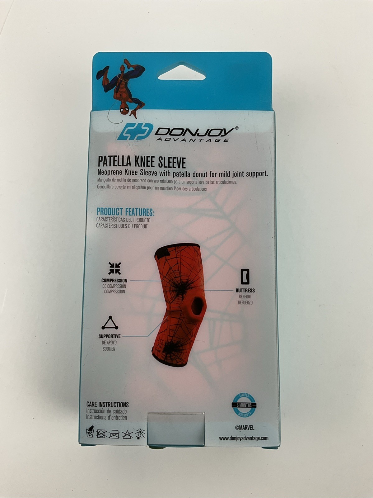 DonJoy Spiderman Neoprene Patella Knee Sleeve Pediatric Size