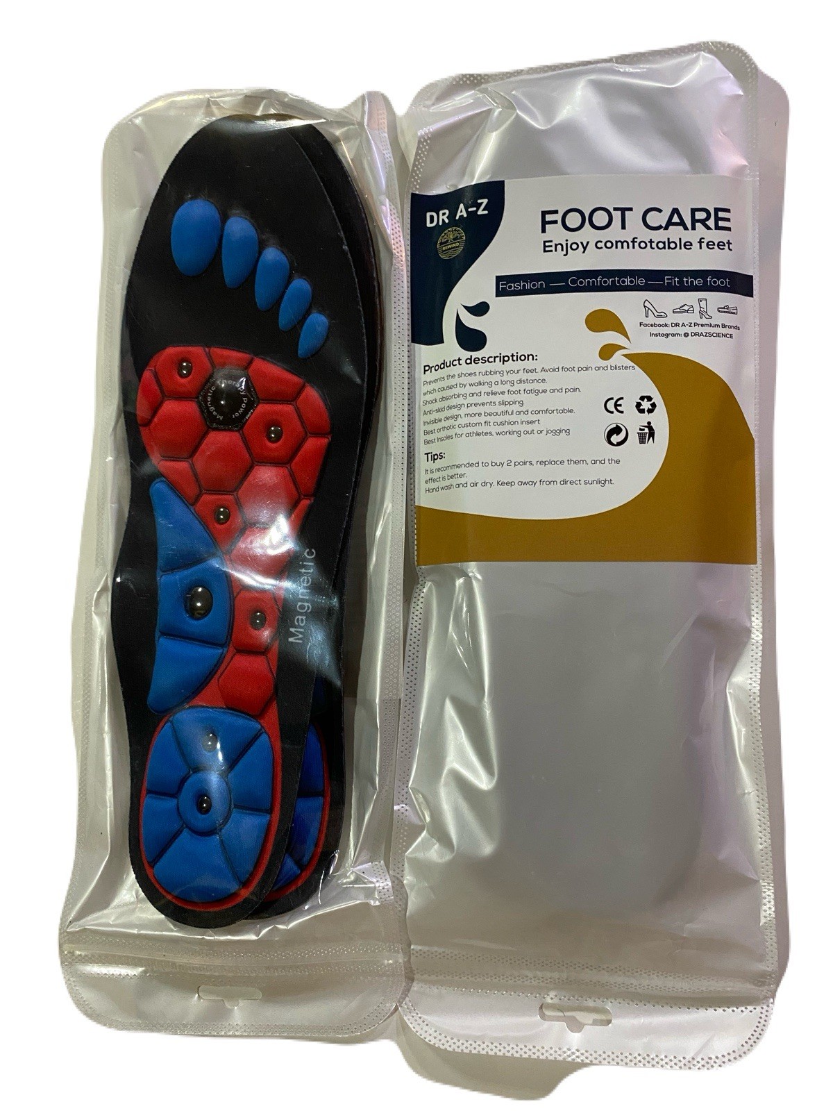 Orthopedic Acupressure Insoles for Men and Women, Reflexology Massage Insert LX