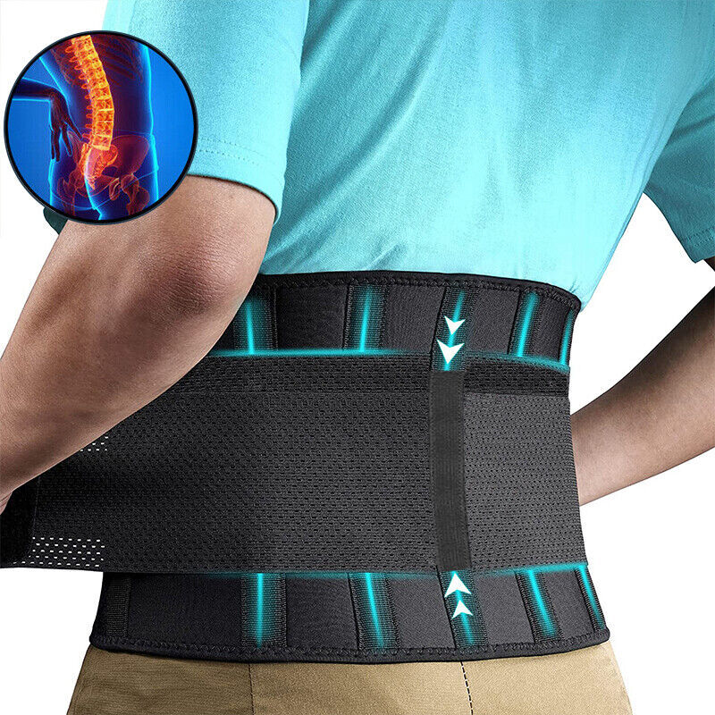 Lumbar Back Support Belt Lower Waist Pain Relief Double Pull Brace Men Women Gym