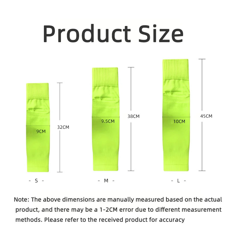 1 Kits Adults Youths Kids Soccer Shin Guards Calf Sleeve With Double Pocket With