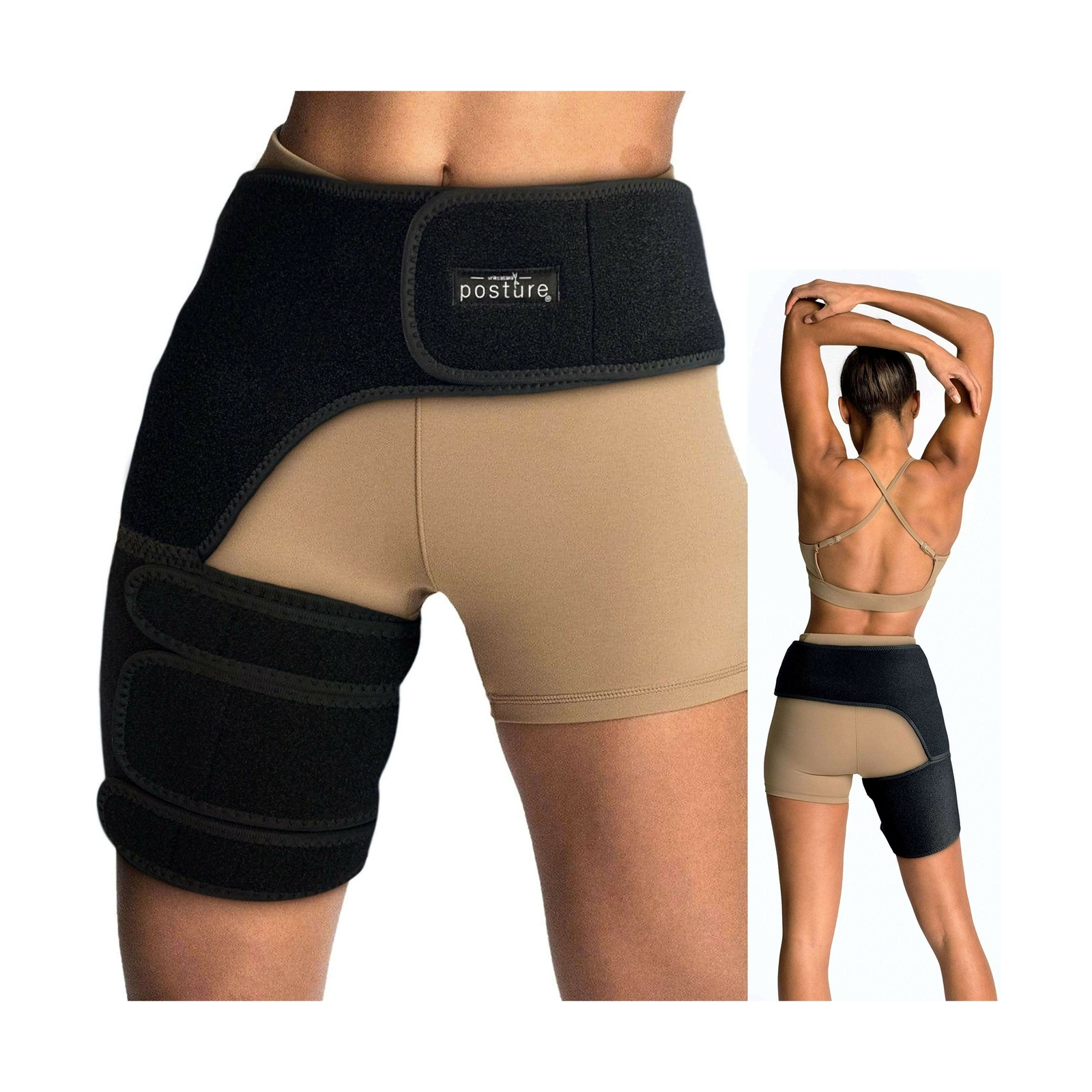 Vriksasana Groin Hip Brace | Sciatica Support Wrap | Hamstring Compression Sl…