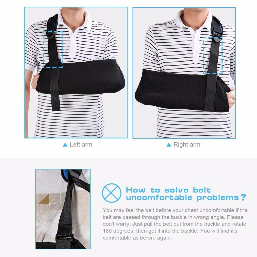 Arm Sling Adjustable Shoulder Support Fracture Protector Elbow Wrist Belt