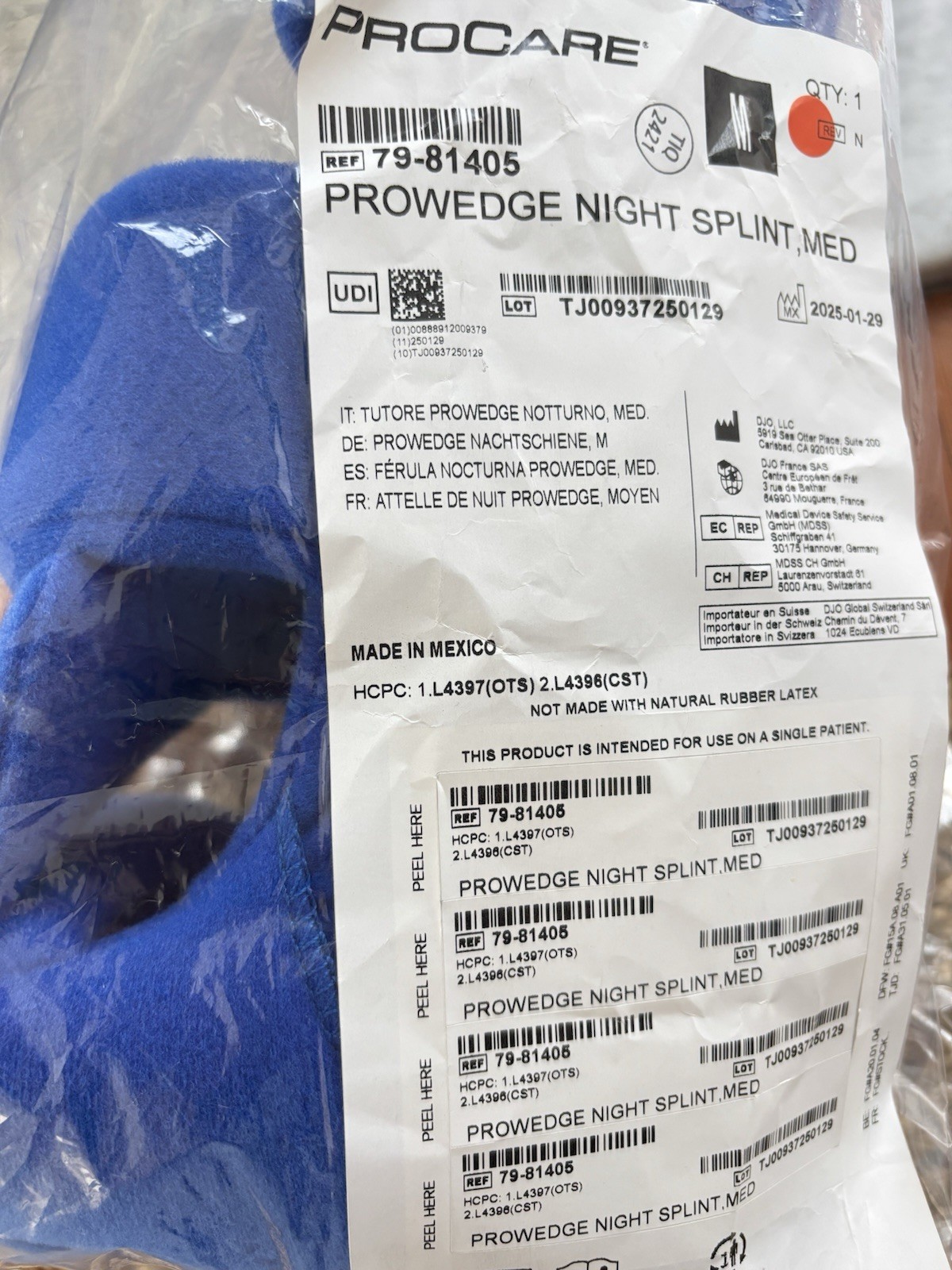 ProWedge ProCare Medium Night Splint 6.5-9.5 Men, 7-10 Women – Plantar Fasciitis