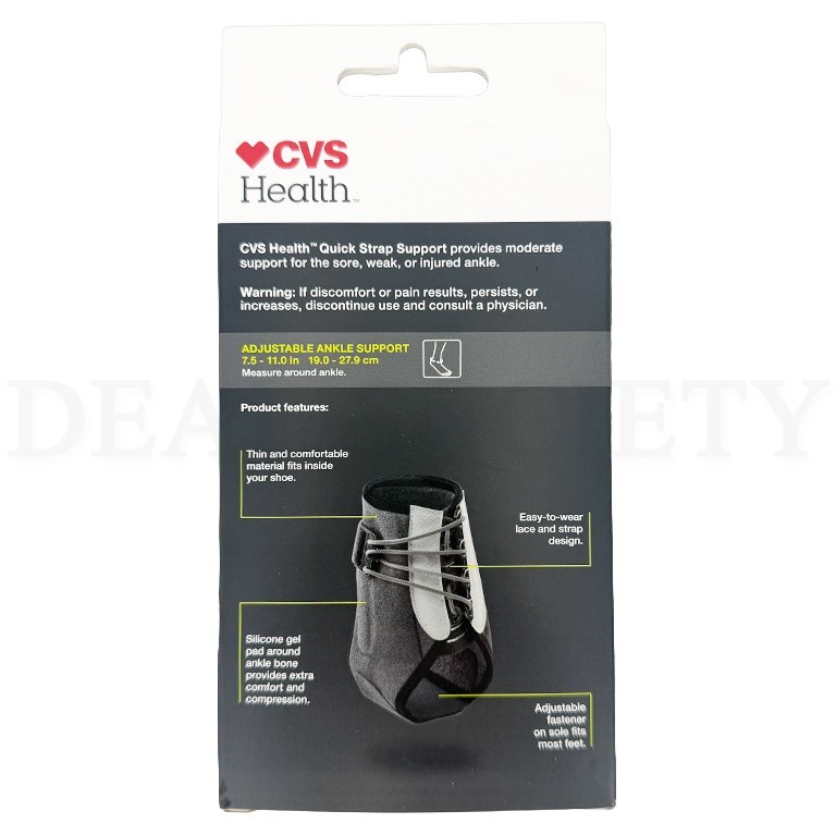 CVS Health Quick Strap Ankle Support Moderate Support One Size Lot of 6