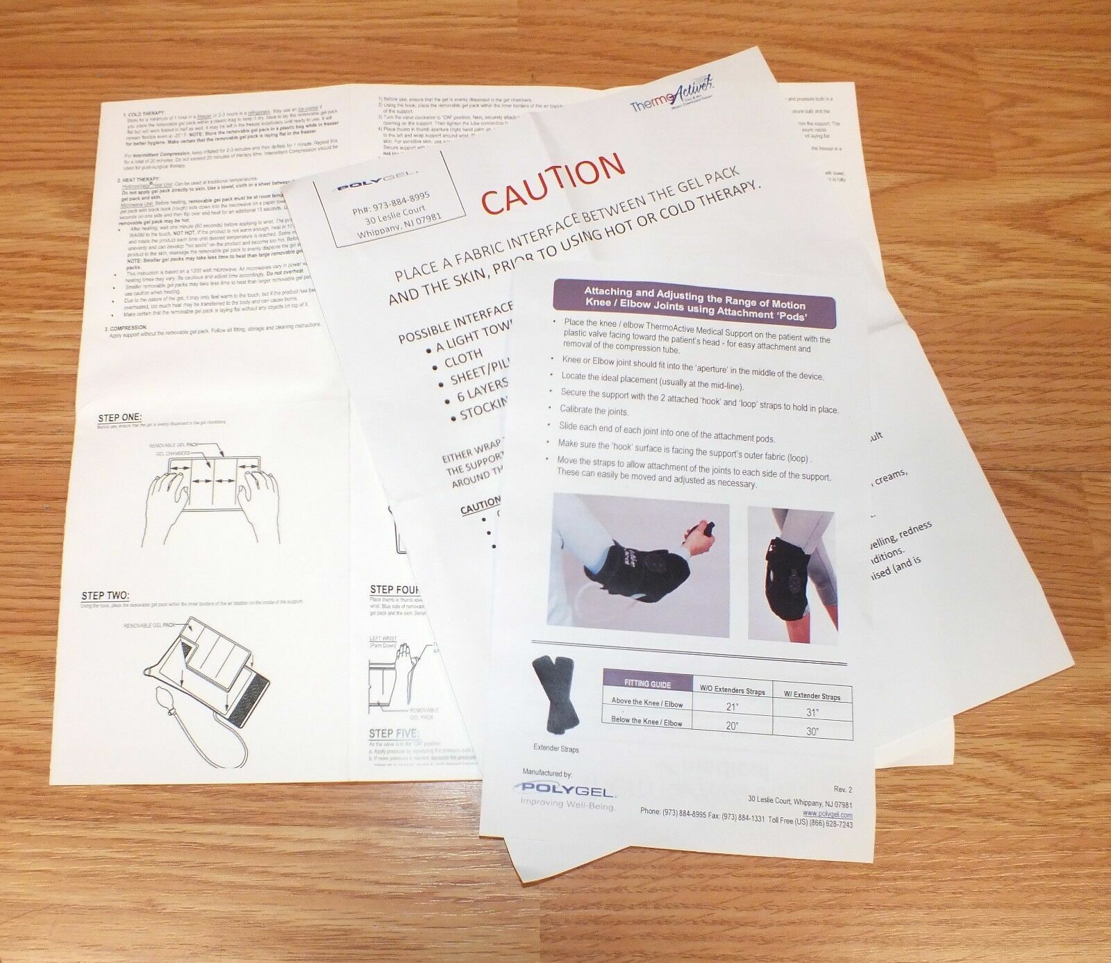 *REPLACEMENT* Manuals/Info Sheets For Thermo Active Medical Knee/Elbow Therapy
